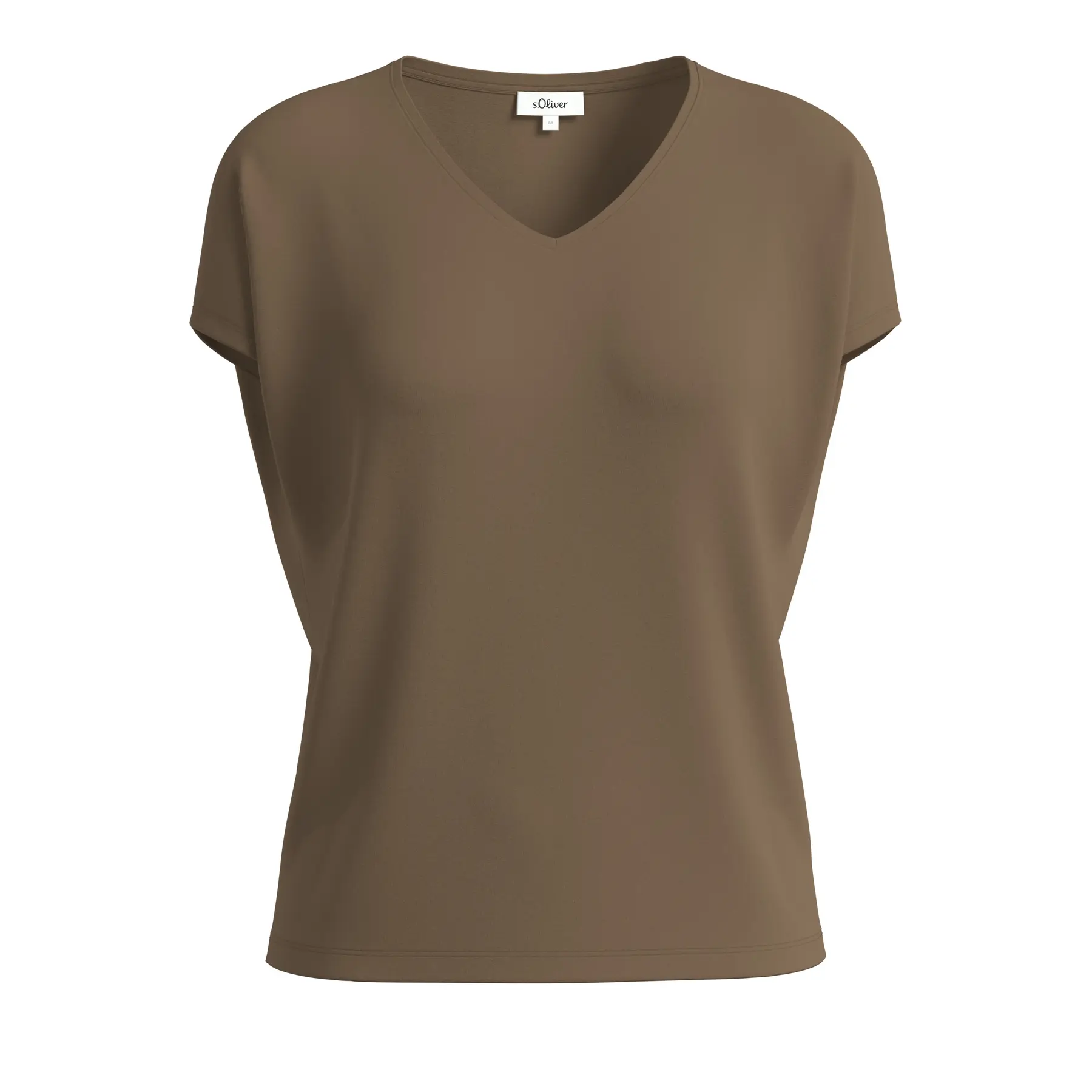 Ärmelloses V-Ausschnitt T-Shirt aus weichem Viskose-Mix Damen s.Oliver
