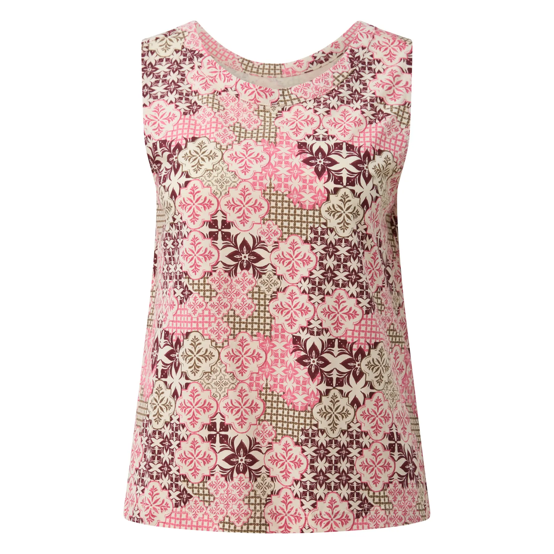 T-Shirt Jersey-Top mit Rundhalsausschnitt und weitem, geschnittenem Rundhals-Granatmotiv für Damen s.Oliver