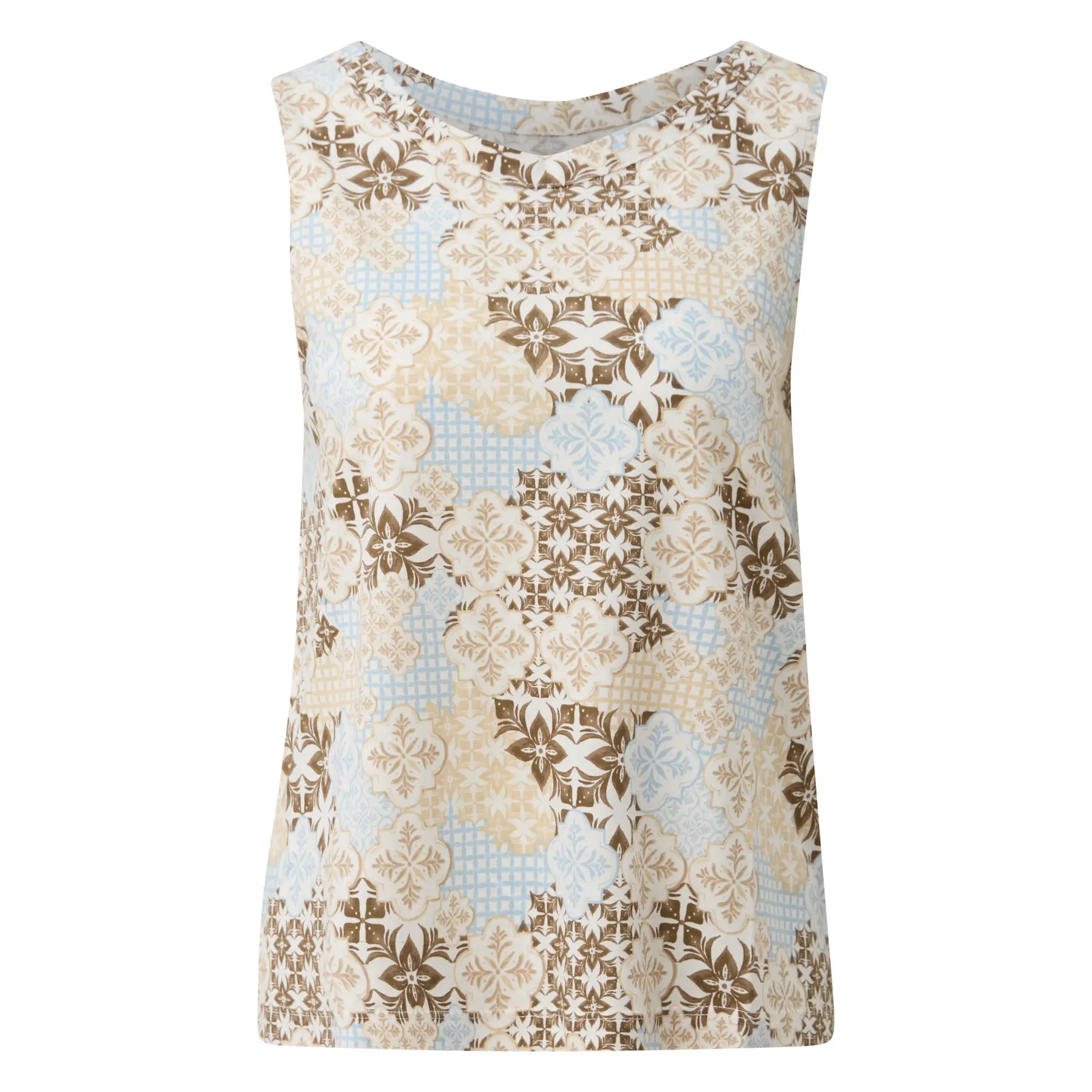 T-Shirt aus Jersey mit Rundhalsausschnitt und Muster für Damen s.Oliver