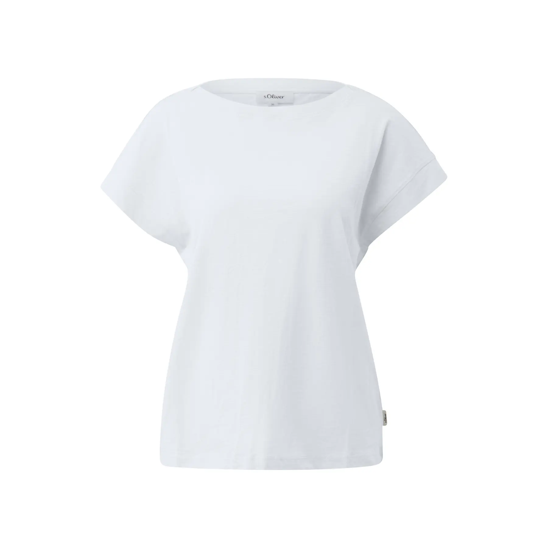 Ärmelloses T-Shirt aus meliertem Stoff, lässiger Schnitt und runder Ausschnitt für Damen s.Oliver