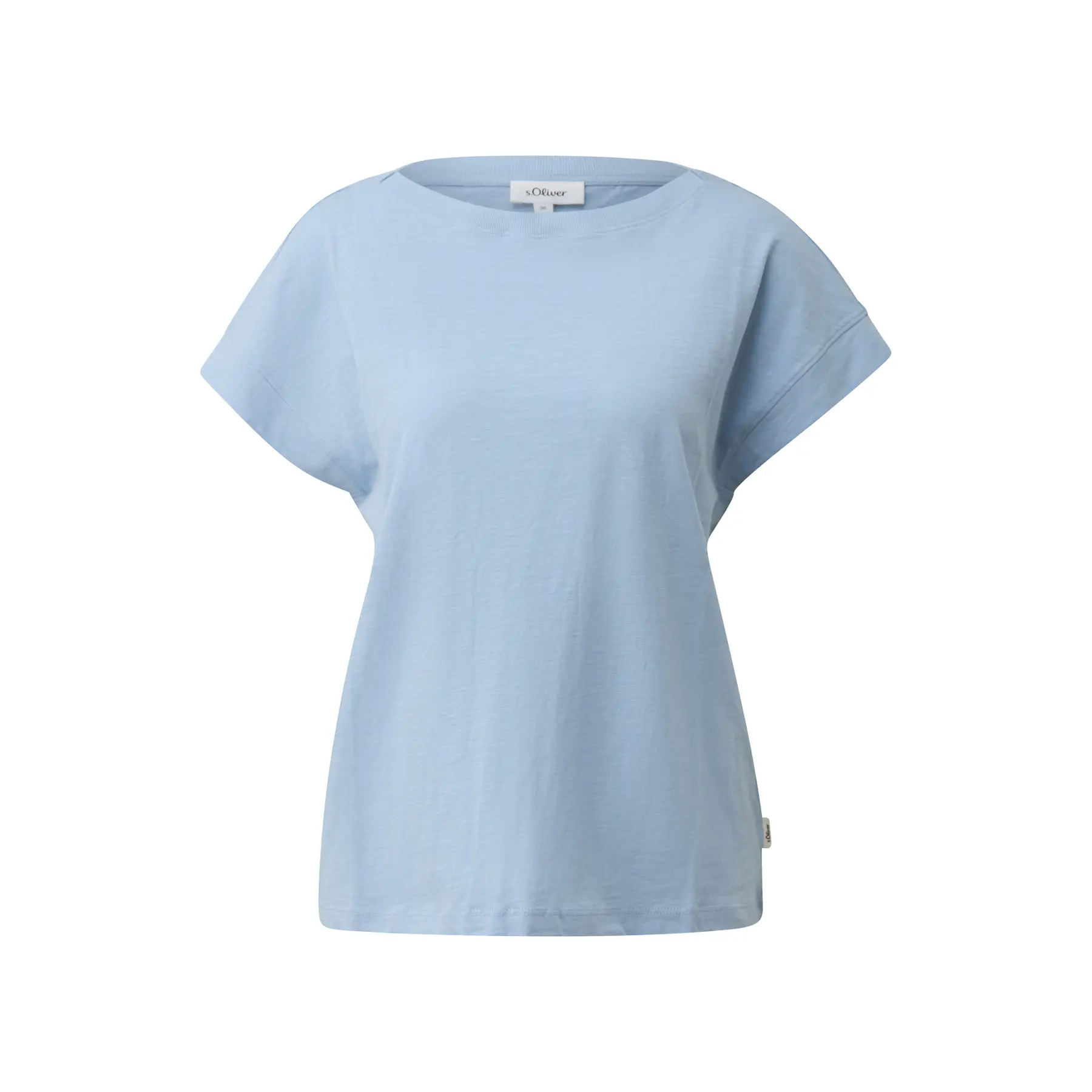 Ärmelloses T-Shirt aus meliertem Stoff, lässiger Schnitt und runder Ausschnitt für Damen s.Oliver