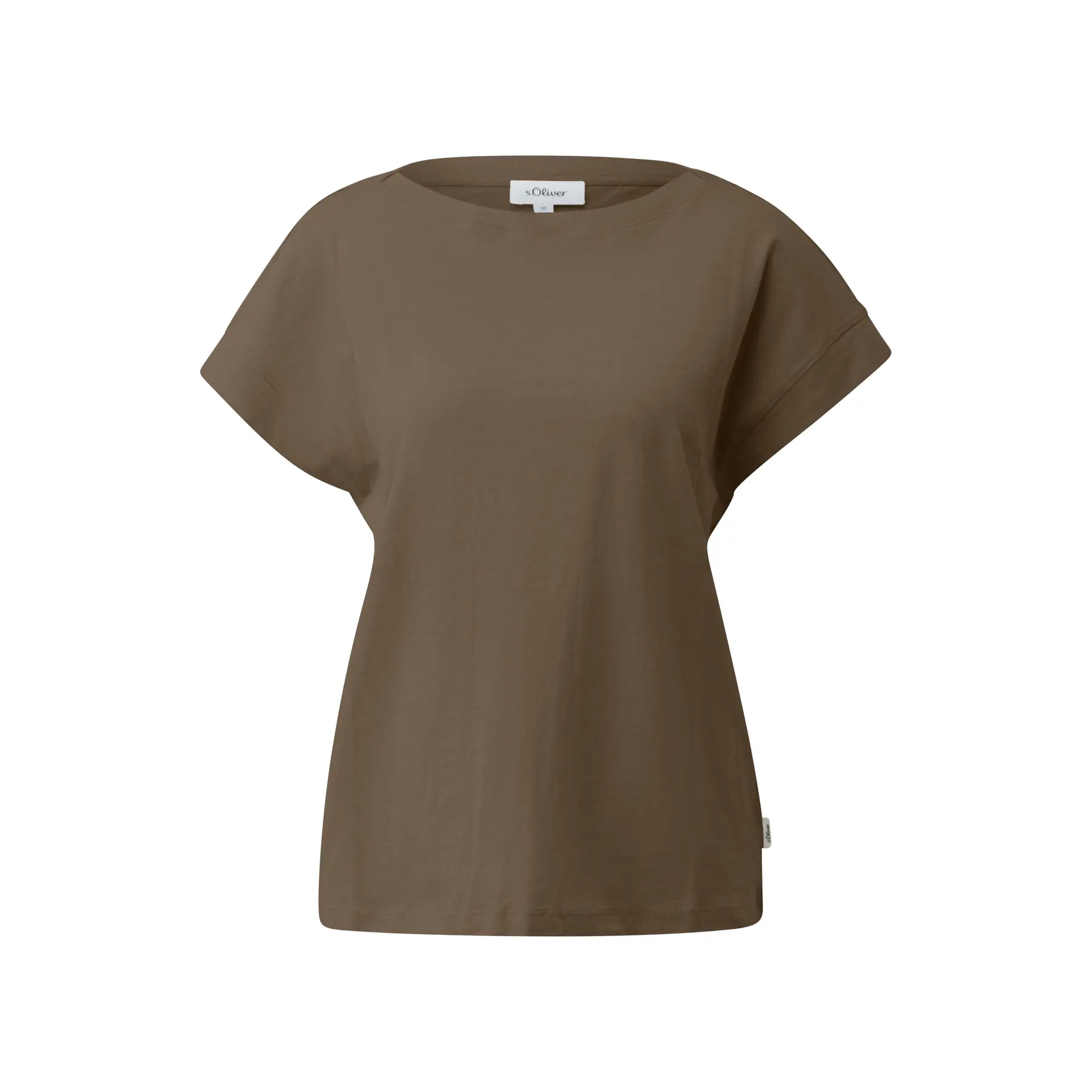 Ärmelloses T-Shirt aus meliertem Stoff, lässiger Schnitt und runder Ausschnitt für Damen s.Oliver