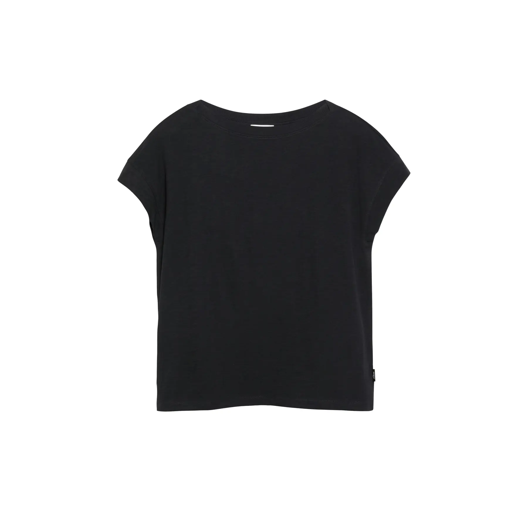 Ärmelloses T-Shirt aus meliertem Stoff, lässiger Schnitt und runder Ausschnitt für Damen s.Oliver