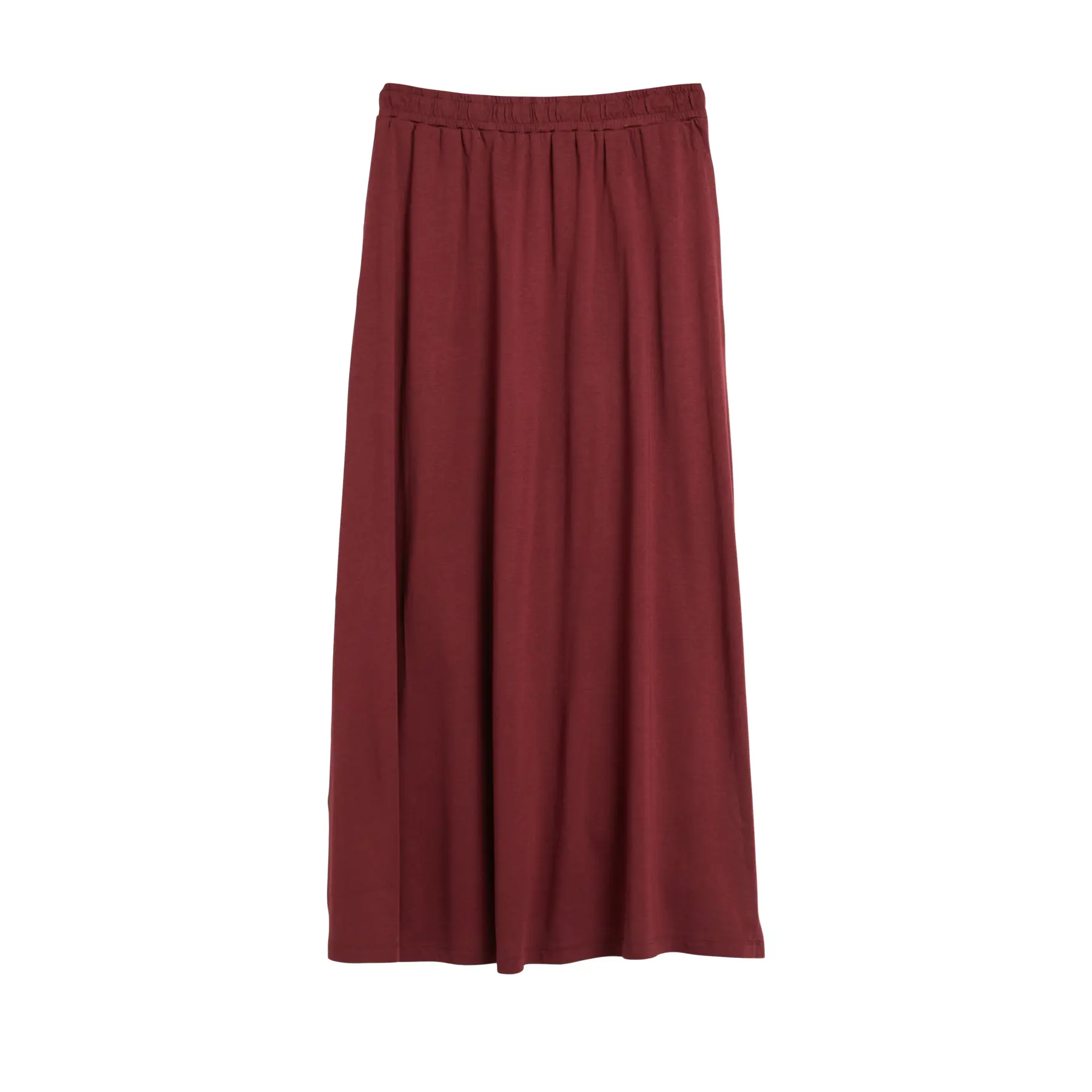 Jersey-Jupe mit ganzflächigem Muster und weitem Schnitt in Uni Granatapfel für Damen s.Oliver