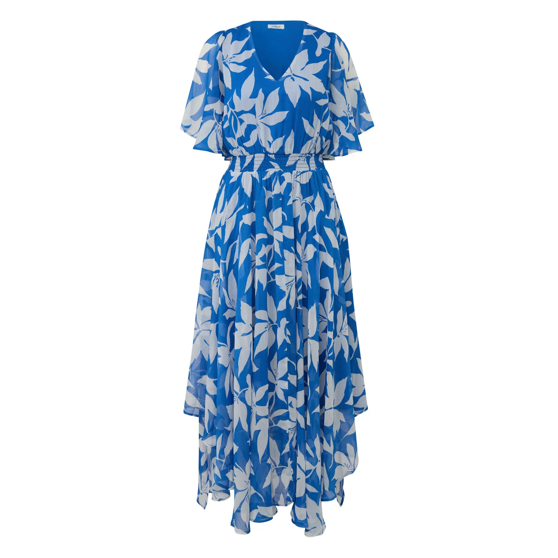 Damen Chiffon Kleid mit Allover-Print und Raffung s.Oliver
