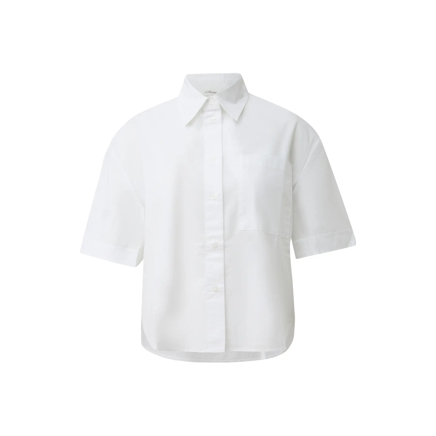 Damen Baumwollbluse mit Hemdkragen und Brusttasche s.Oliver