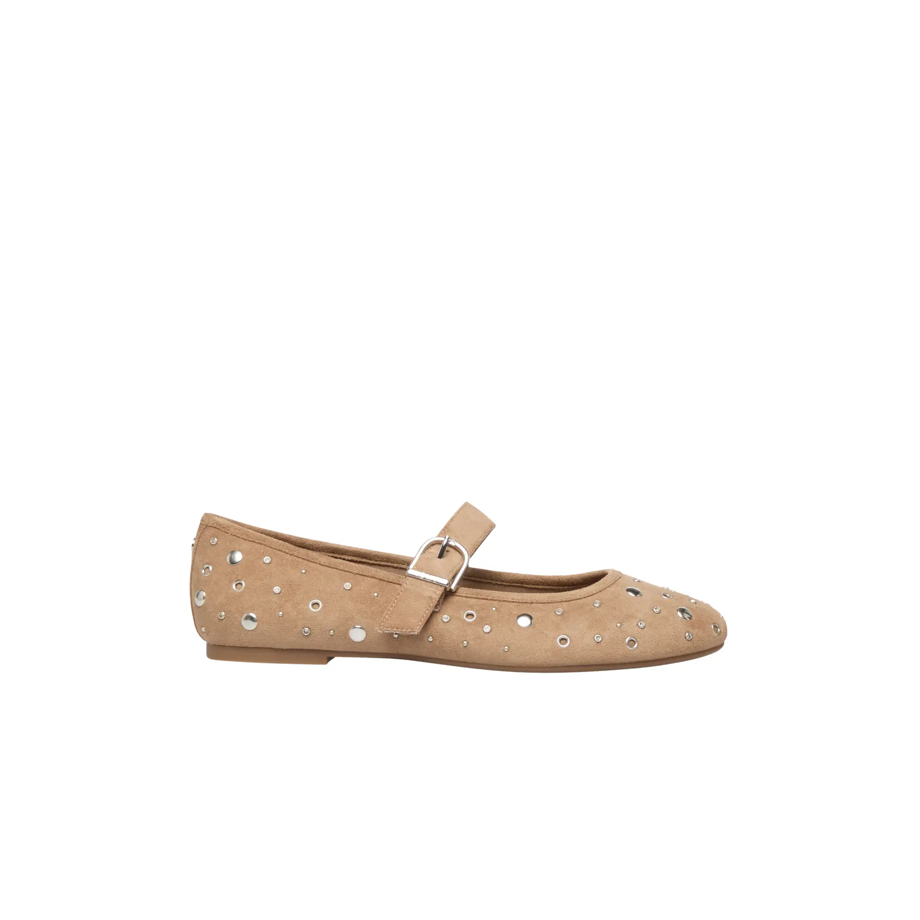 Ballerine effet pelle con rivetti donna