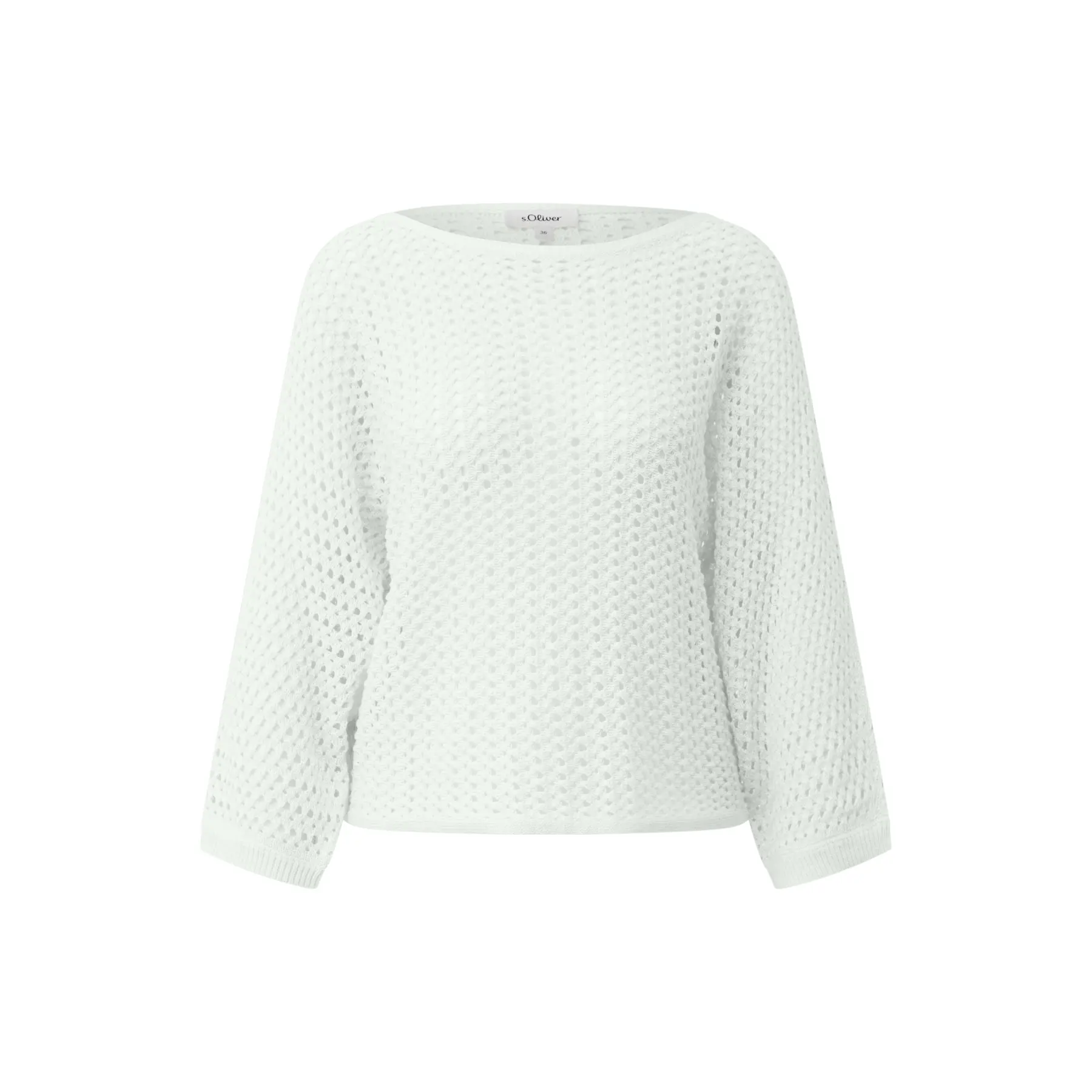 Oversize Strickpull mit Bootsausschnitt und 3/4-Ärmeln für Damen s.Oliver