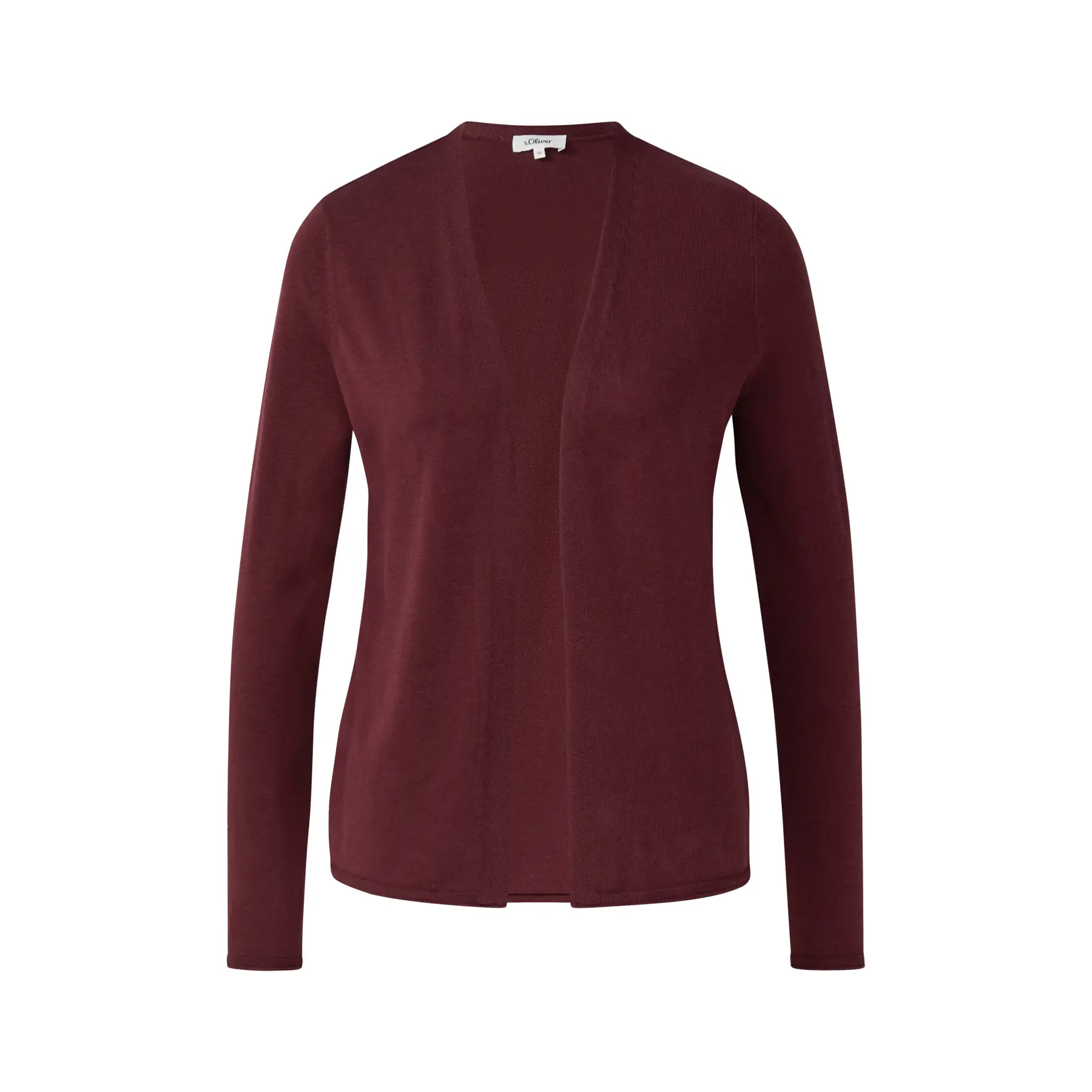 Feinstrick-Cardigan mit Rollsaum am Saum für Damen s.Oliver