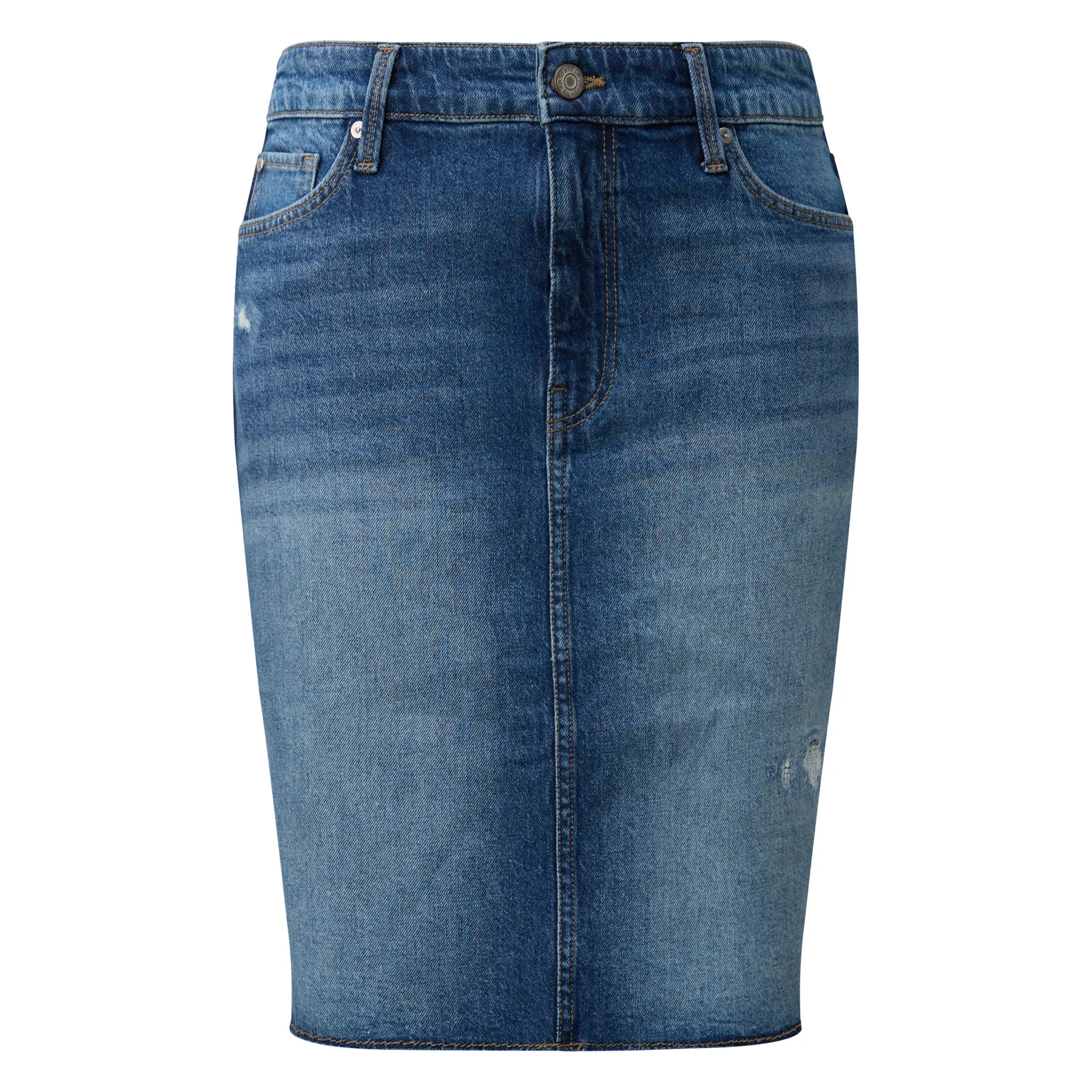 Leichte Jeans-Rock mit rohem Saum für Damen s.Oliver