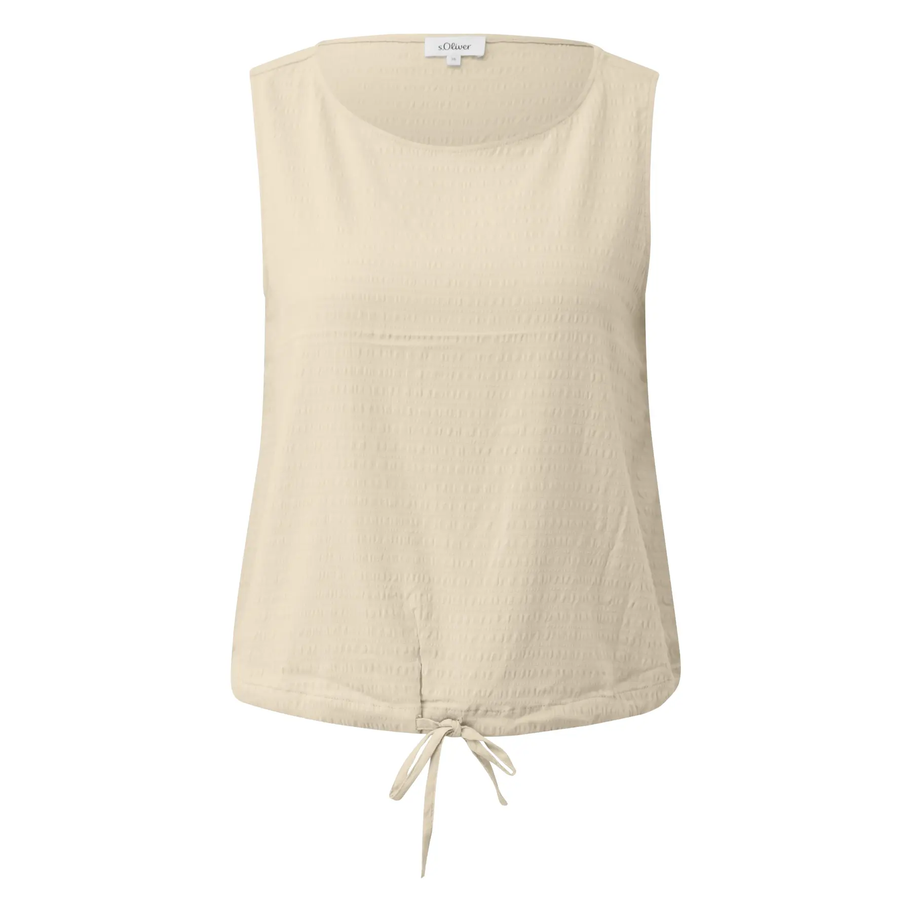 Ärmellose Bluse aus bedrucktem Viskose-Mix mit Kordelzug Damen s.Oliver