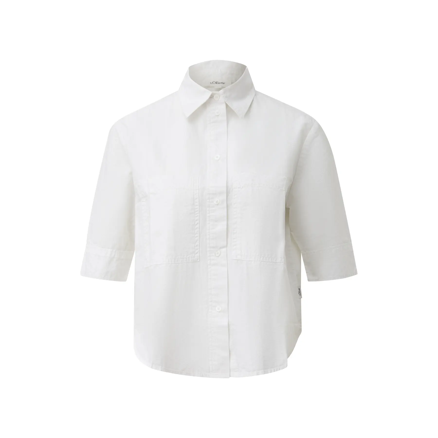 Popeline-Bluse mit Brusttasche und quadratischem Schnitt Damen s.Oliver