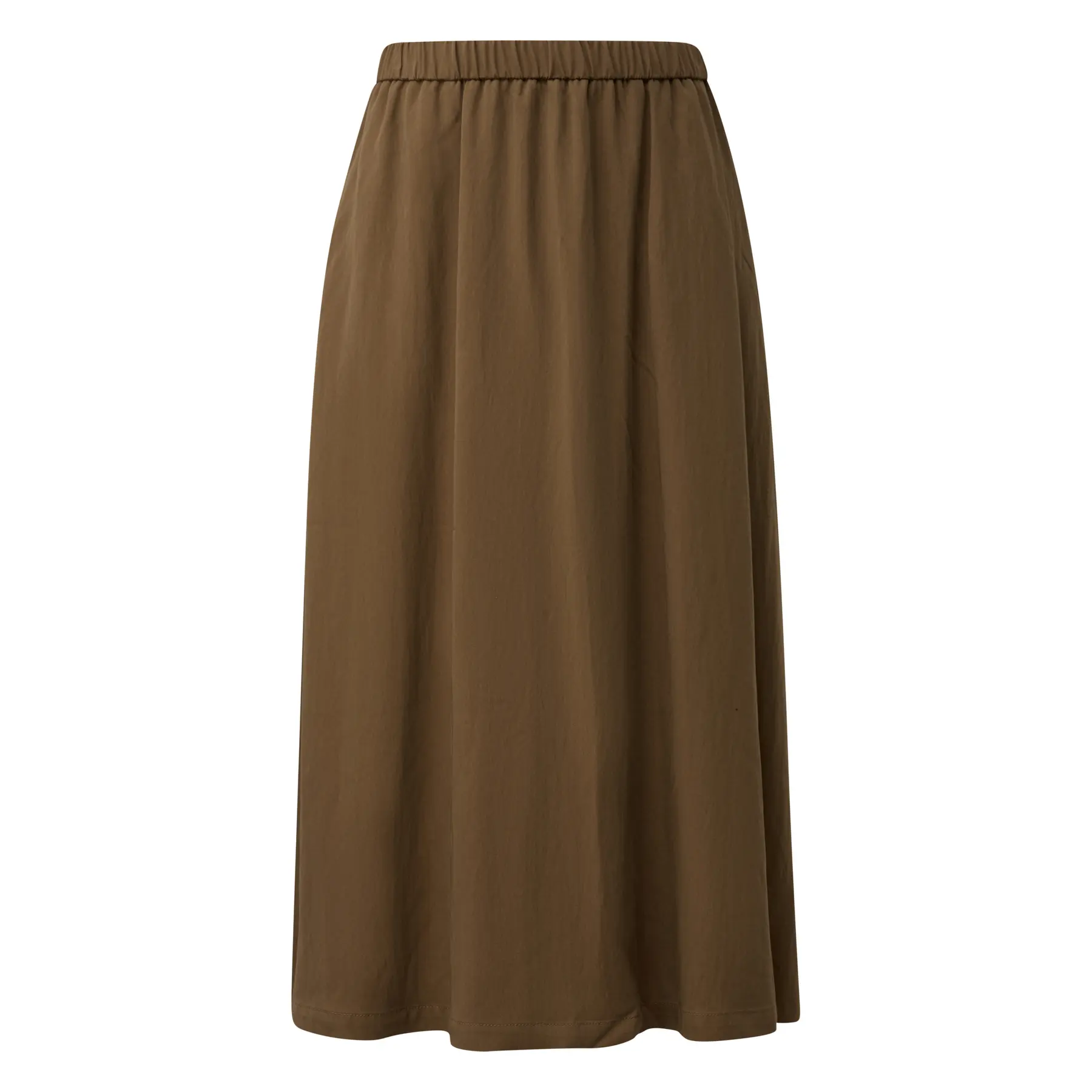 Midi-Rock mit hohem Bund, elastischem Bund und Seitentaschen, ausgestellte Form, Damen s.Oliver