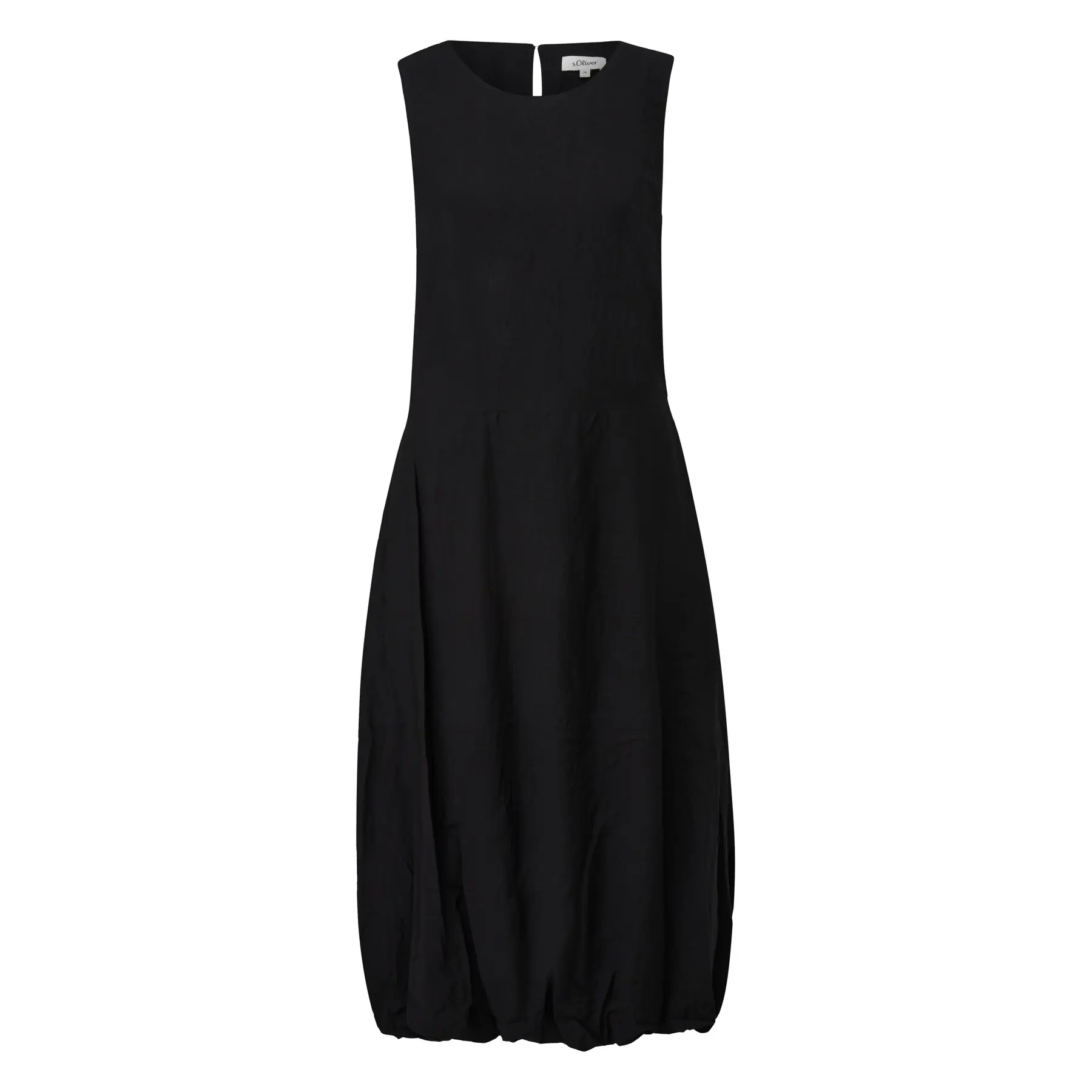 Damen Midi Kleid aus gemischter Viskose mit elastischem Bund und Knopfverschluss s.Oliver