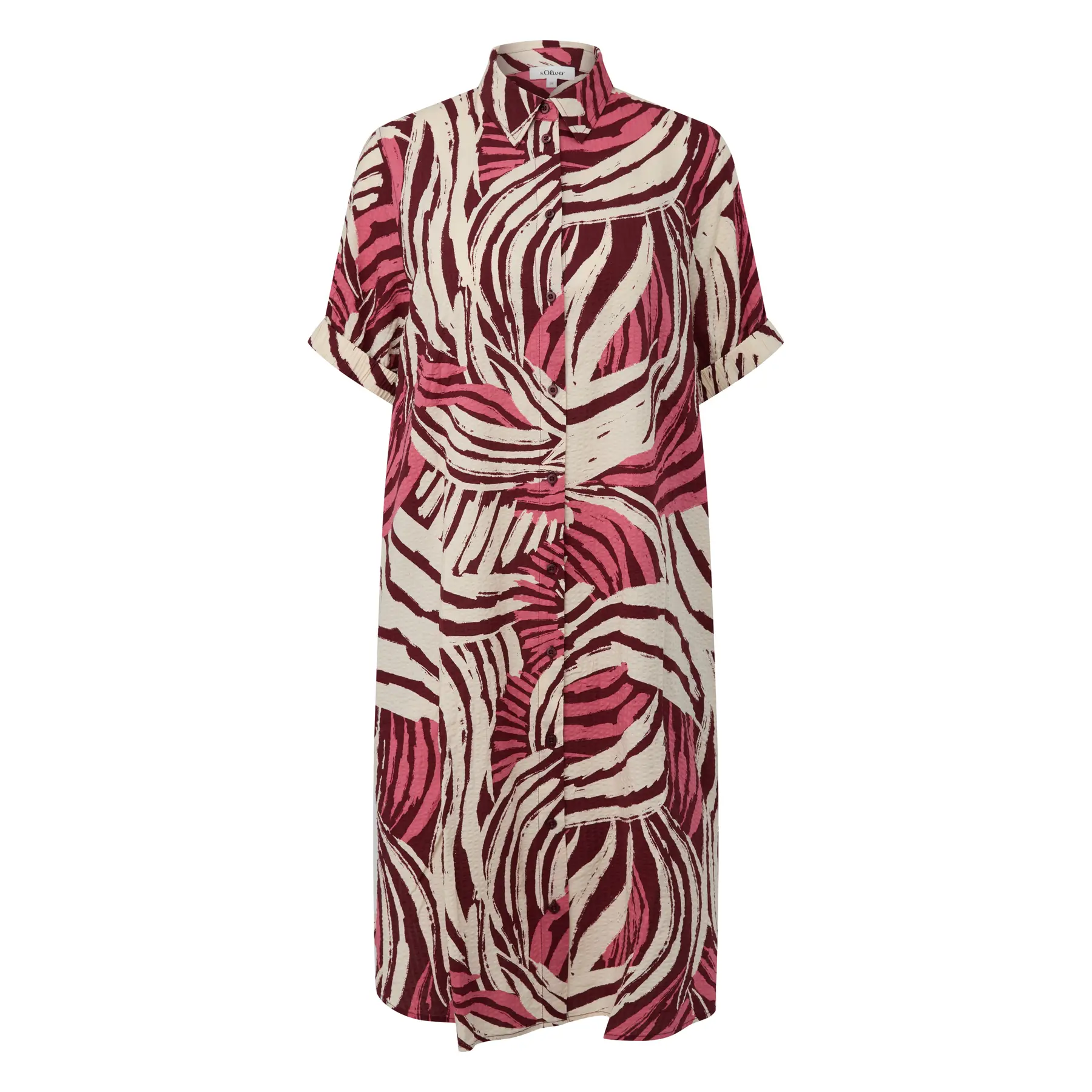 Fließendes Kleid aus Viskose-Mix mit gerüschten Details für Damen s.Oliver