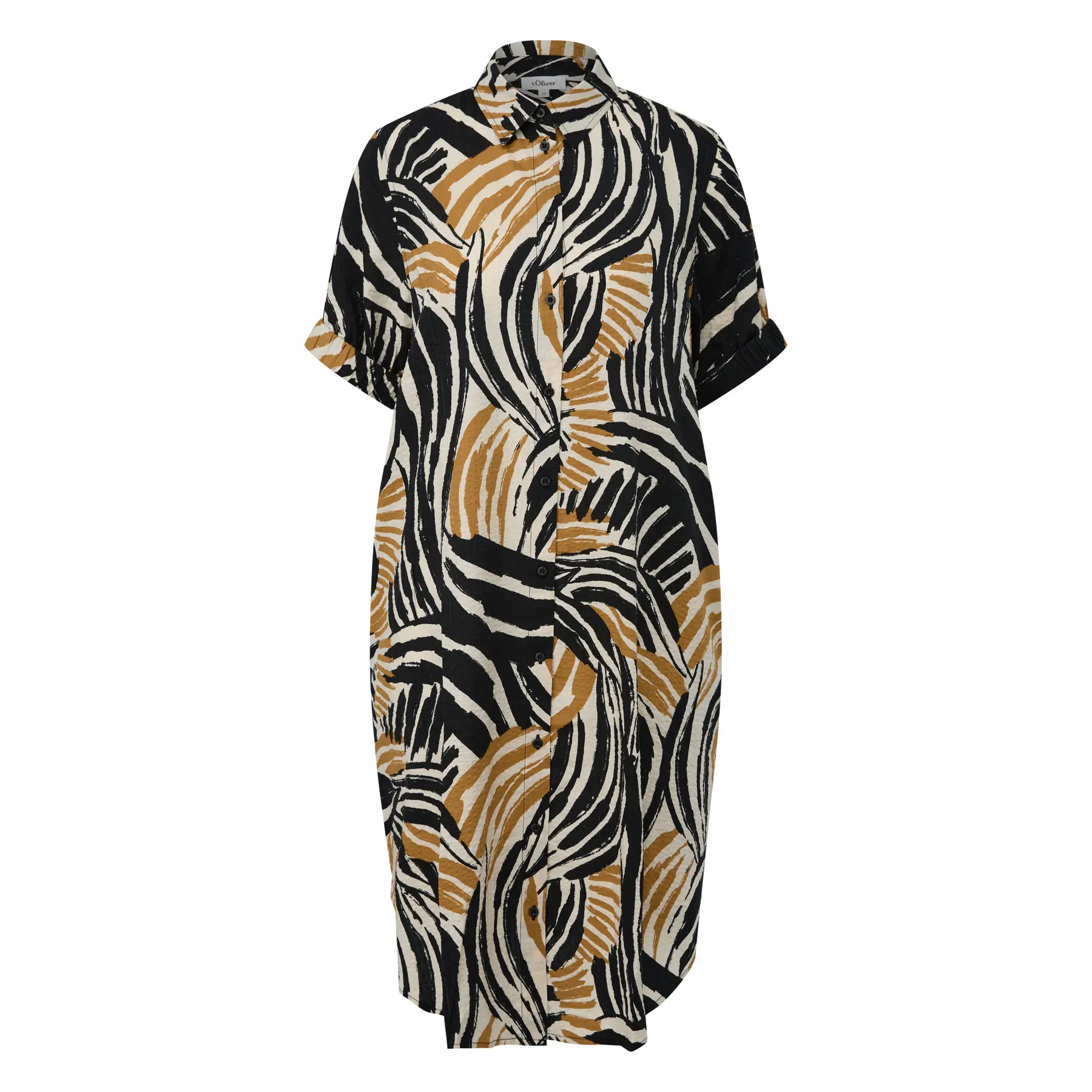 Fließendes Kleid aus Viskose-Mix mit gerüschten Details für Damen s.Oliver