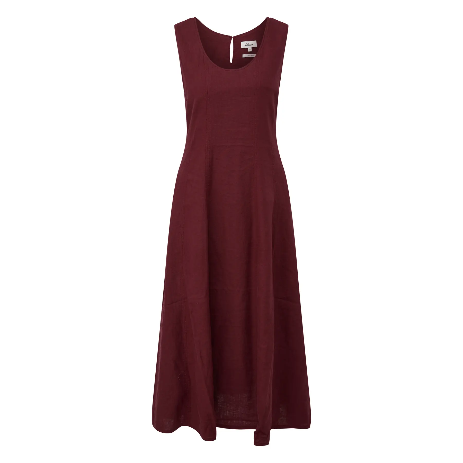 Damen Leinen-Mischung Midi Kleid mit Seitentaschen s.Oliver