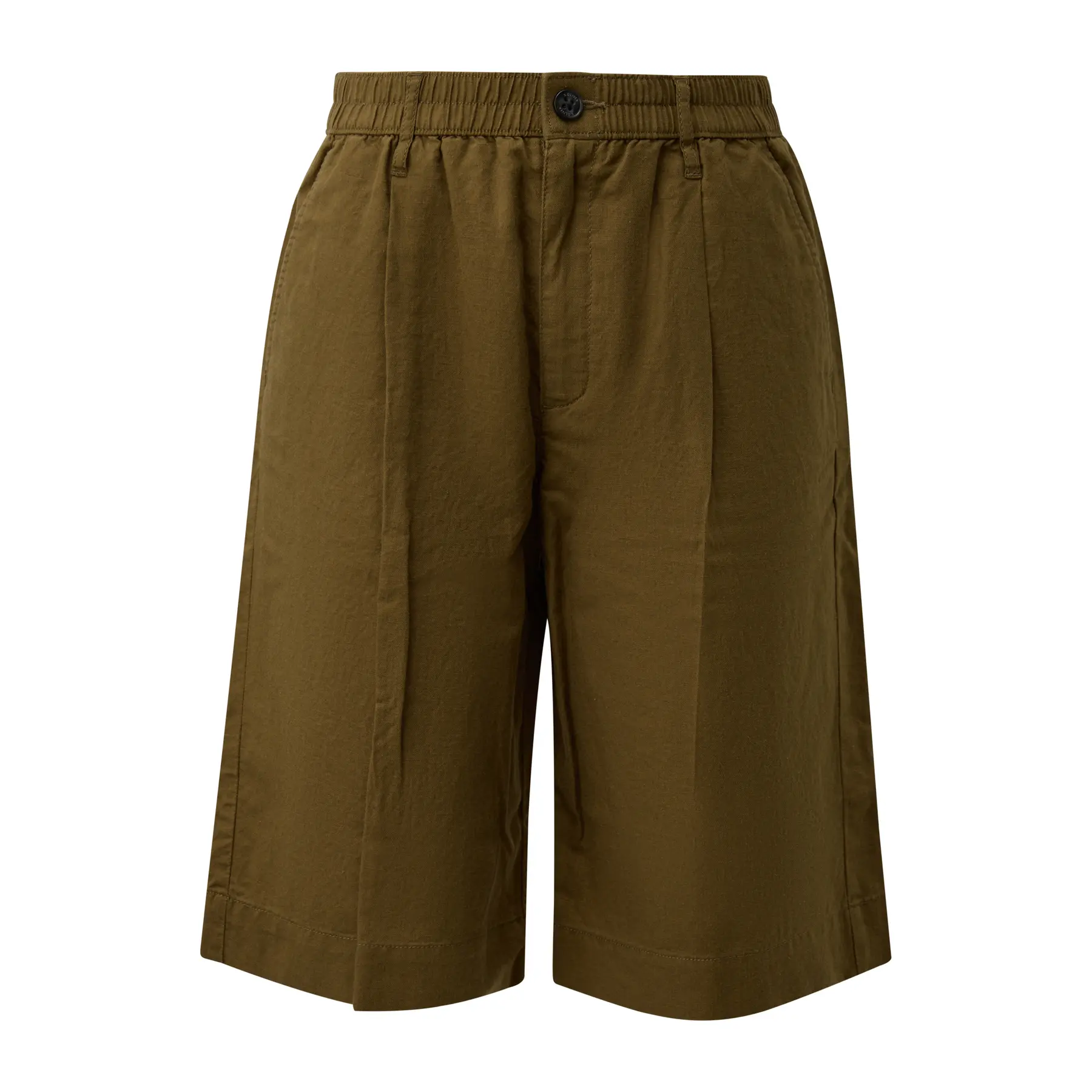 Leinen-Mischung Bermuda lässiger Schnitt hohe Taille plissiert Damen s.Oliver