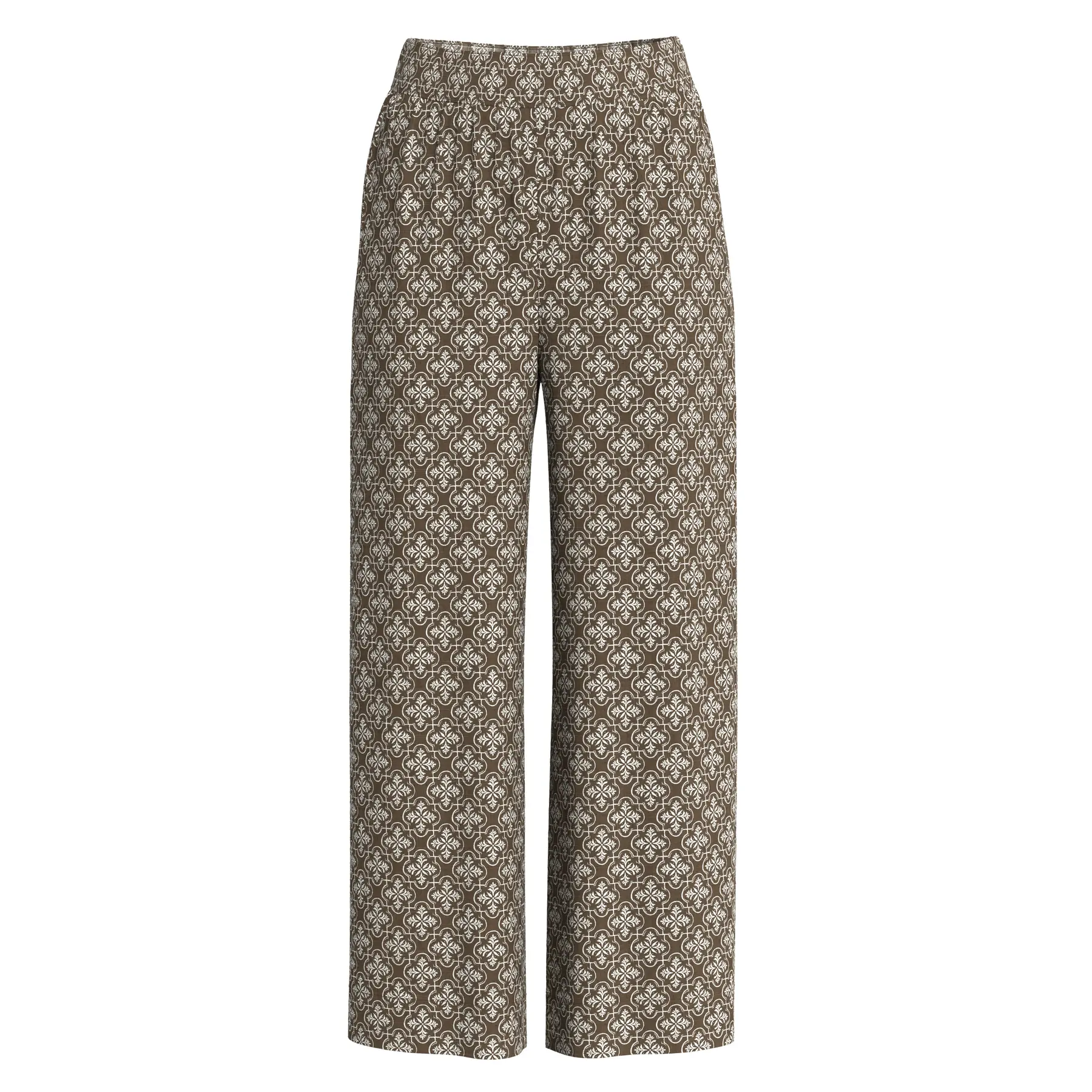 Hoch taillierte Hose mit Muster und elastischem Bund für Frauen s.Oliver