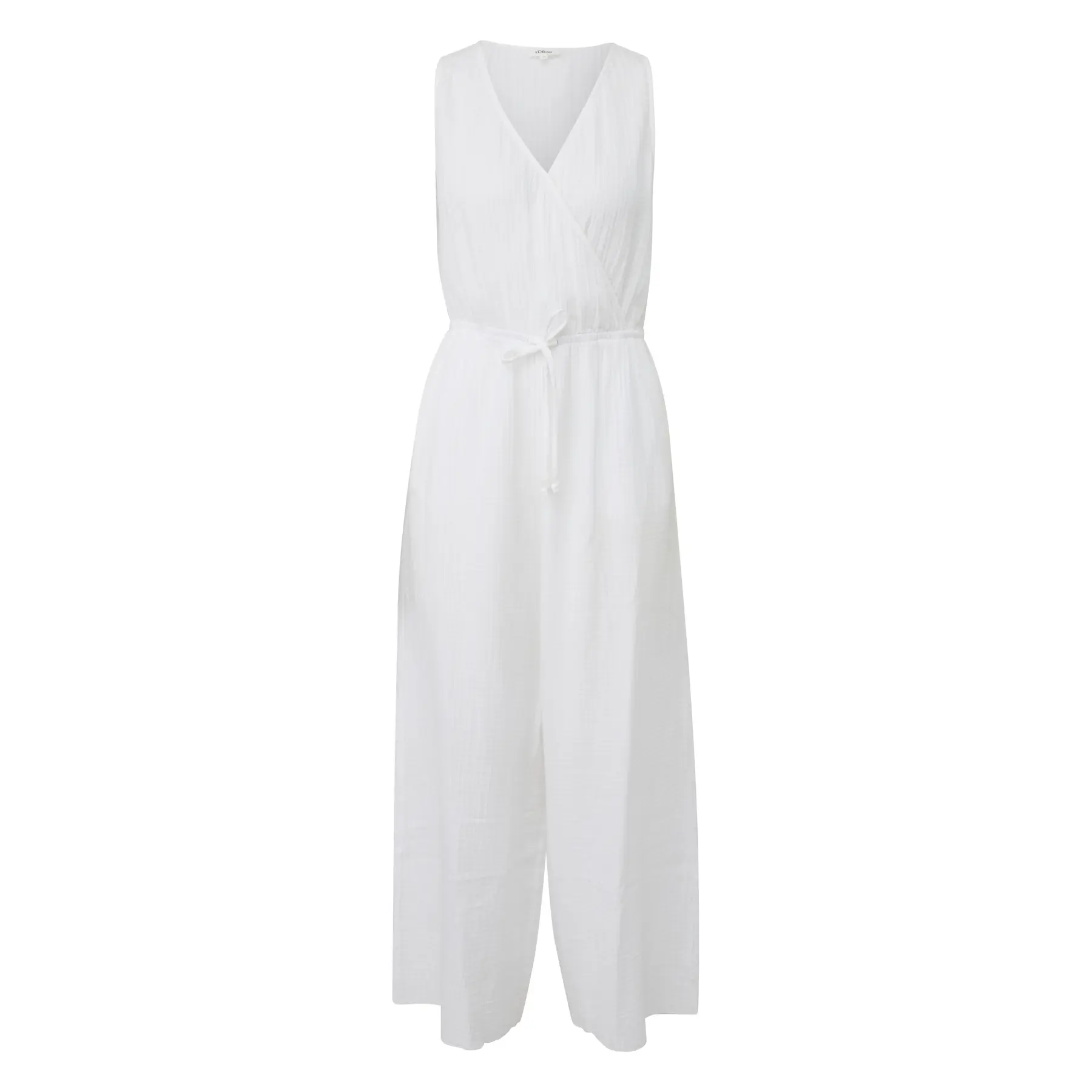Ärmelloser V-Ausschnitt-Jumpsuit mit Raffung für Damen s.Oliver