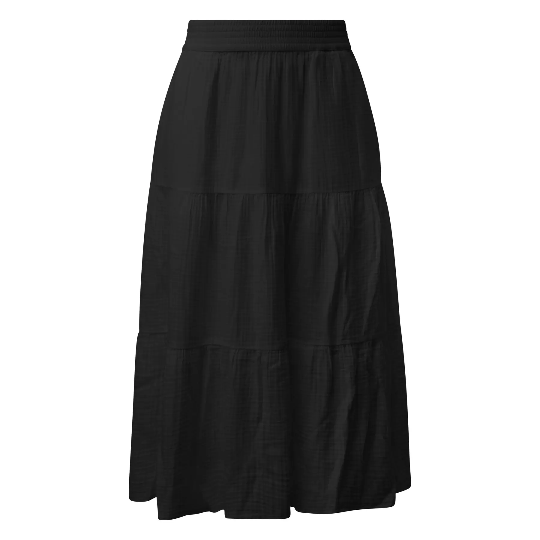 Strukturierter Midirock mit Rüschen und Seitentaschen für Damen s.Oliver