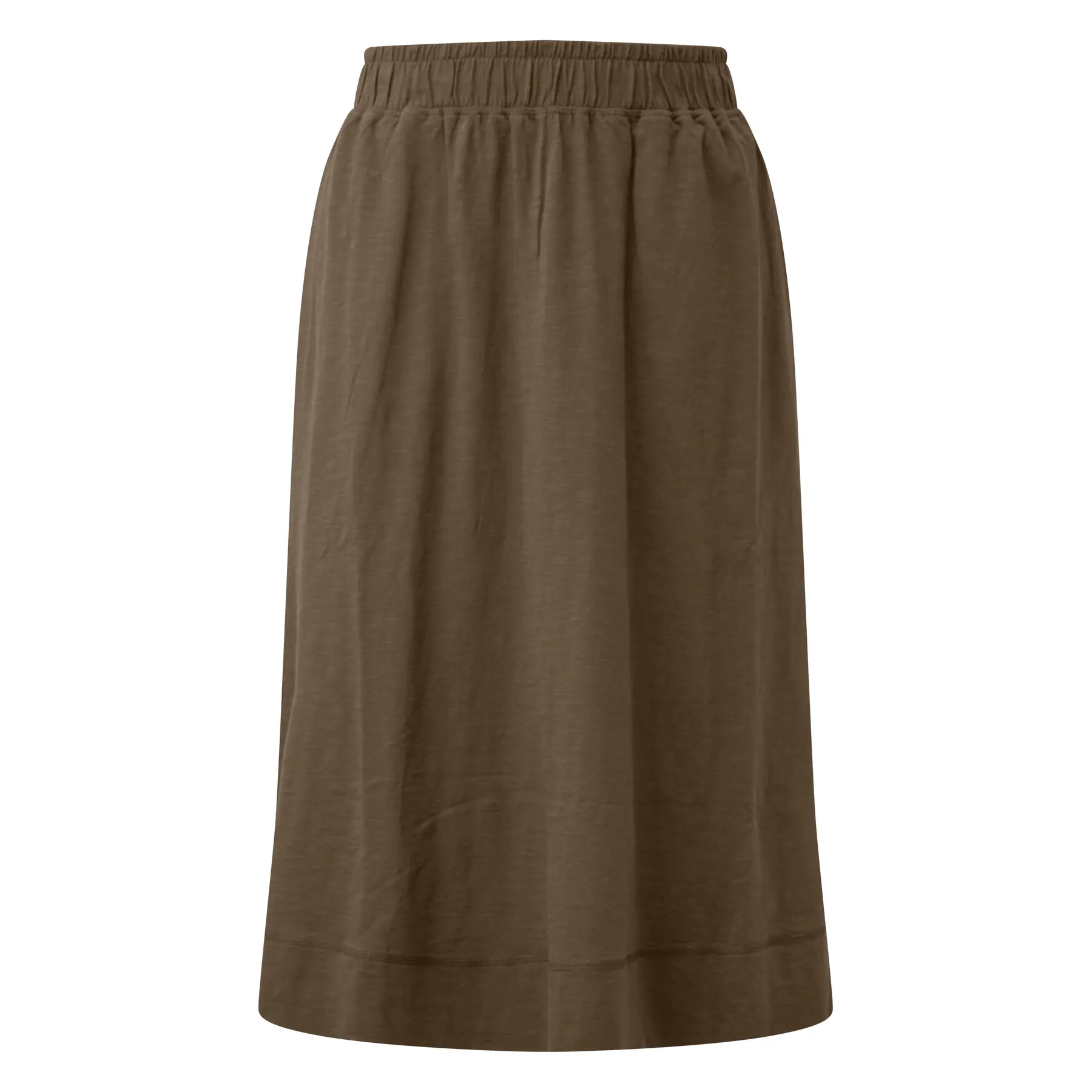 Womens Soft Jersey Midi Skirt With Elasticated Waist And Fringed Hem S.Oliver