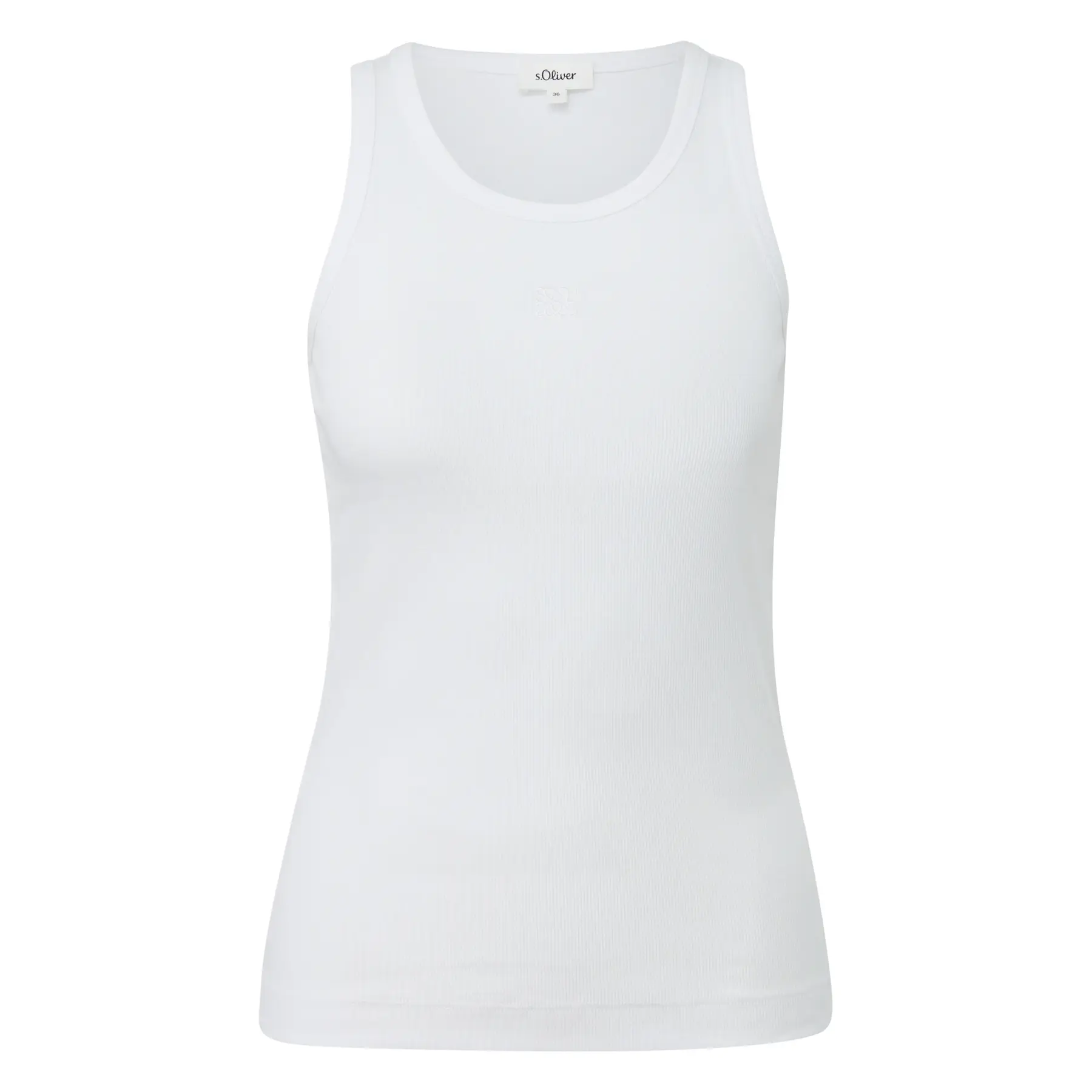 T-Shirt Slim Fit mit Stickereien und Streifen für Frauen s.Oliver
