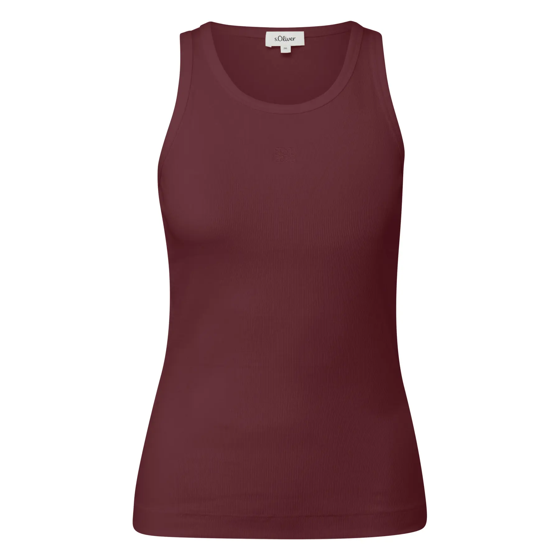 T-Shirt Rundhals Slim Fit Pomegranat Damen s.Oliver