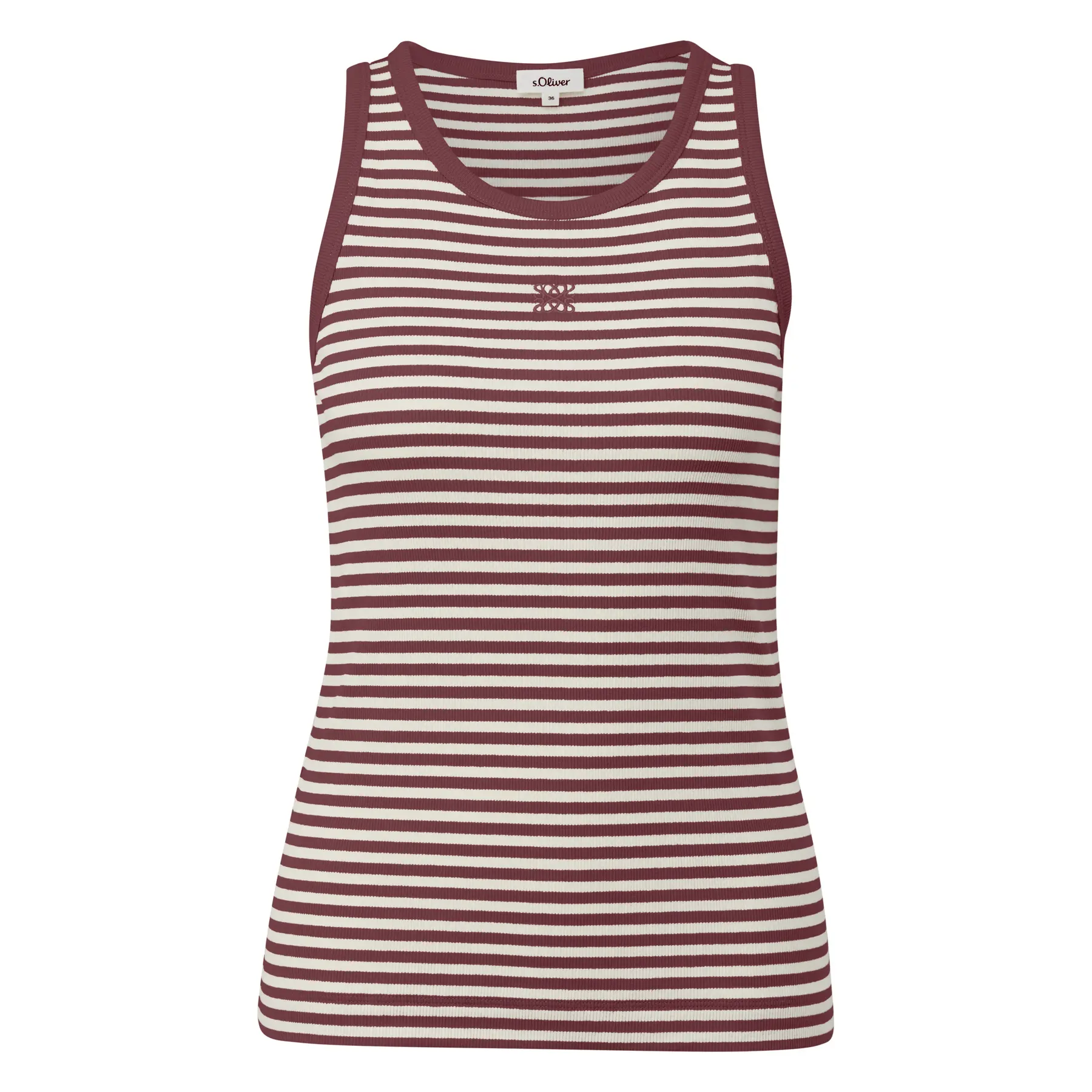 T-Shirt Rundhals Slim Fit Pomegranat Damen s.Oliver