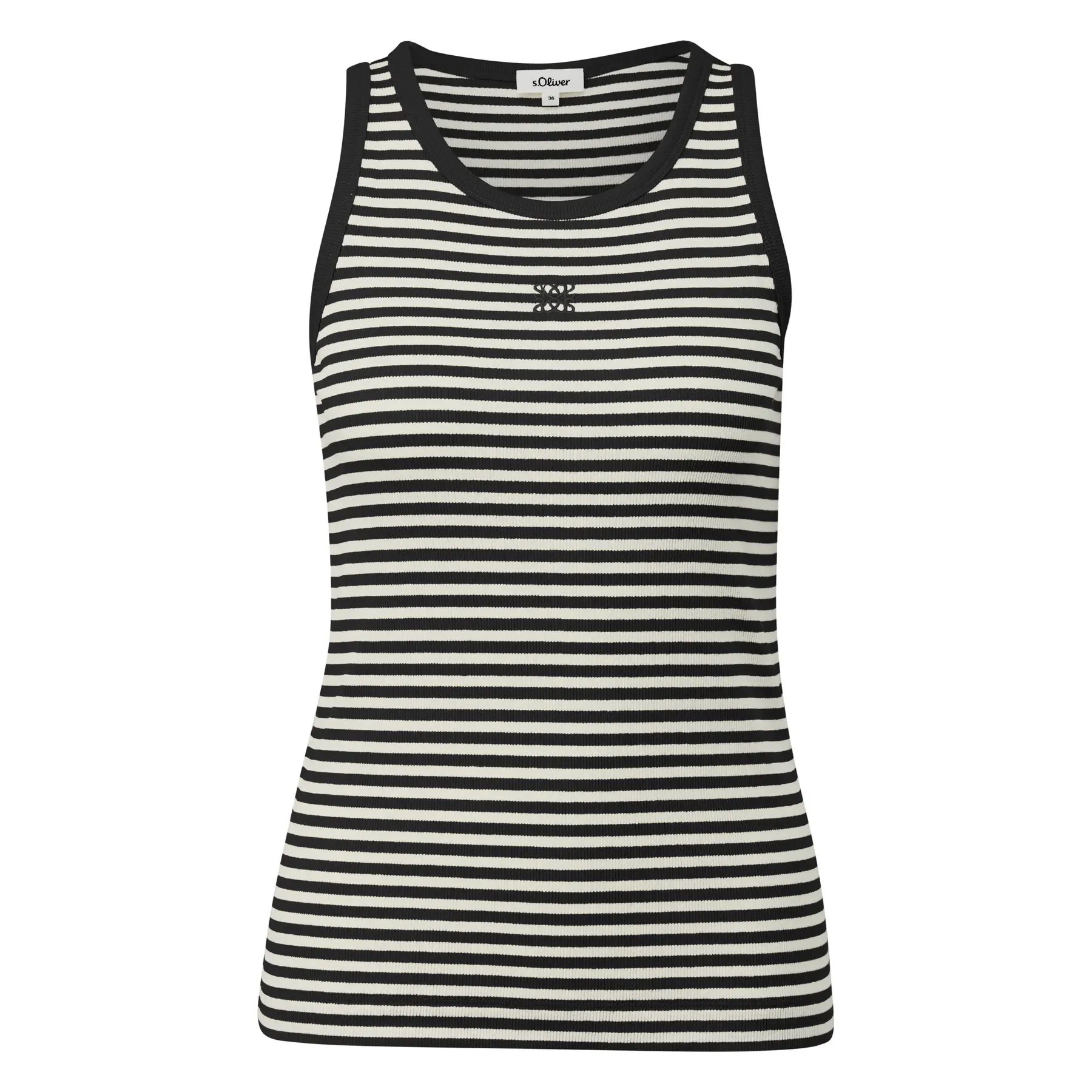 T-Shirt Mit Streifen Und Besticktem Rundhalsausschnitt Streifen Damen s.Oliver