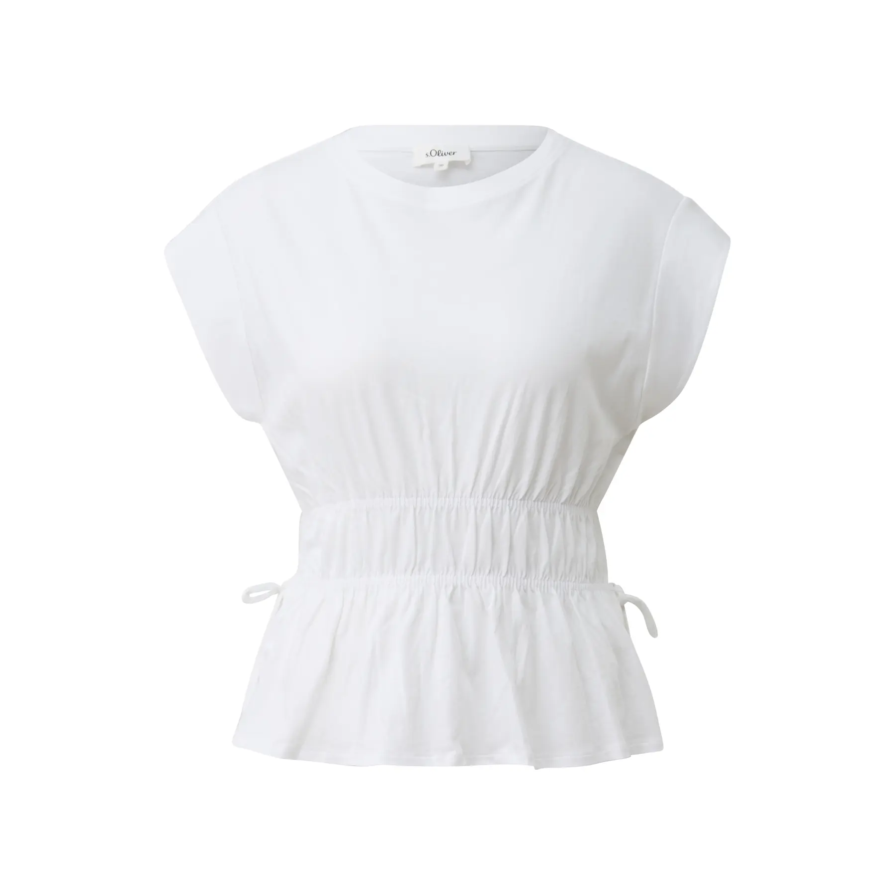 Ärmelloses Jersey T-Shirt mit Rundhalsausschnitt und Kordelzug für Damen s.Oliver
