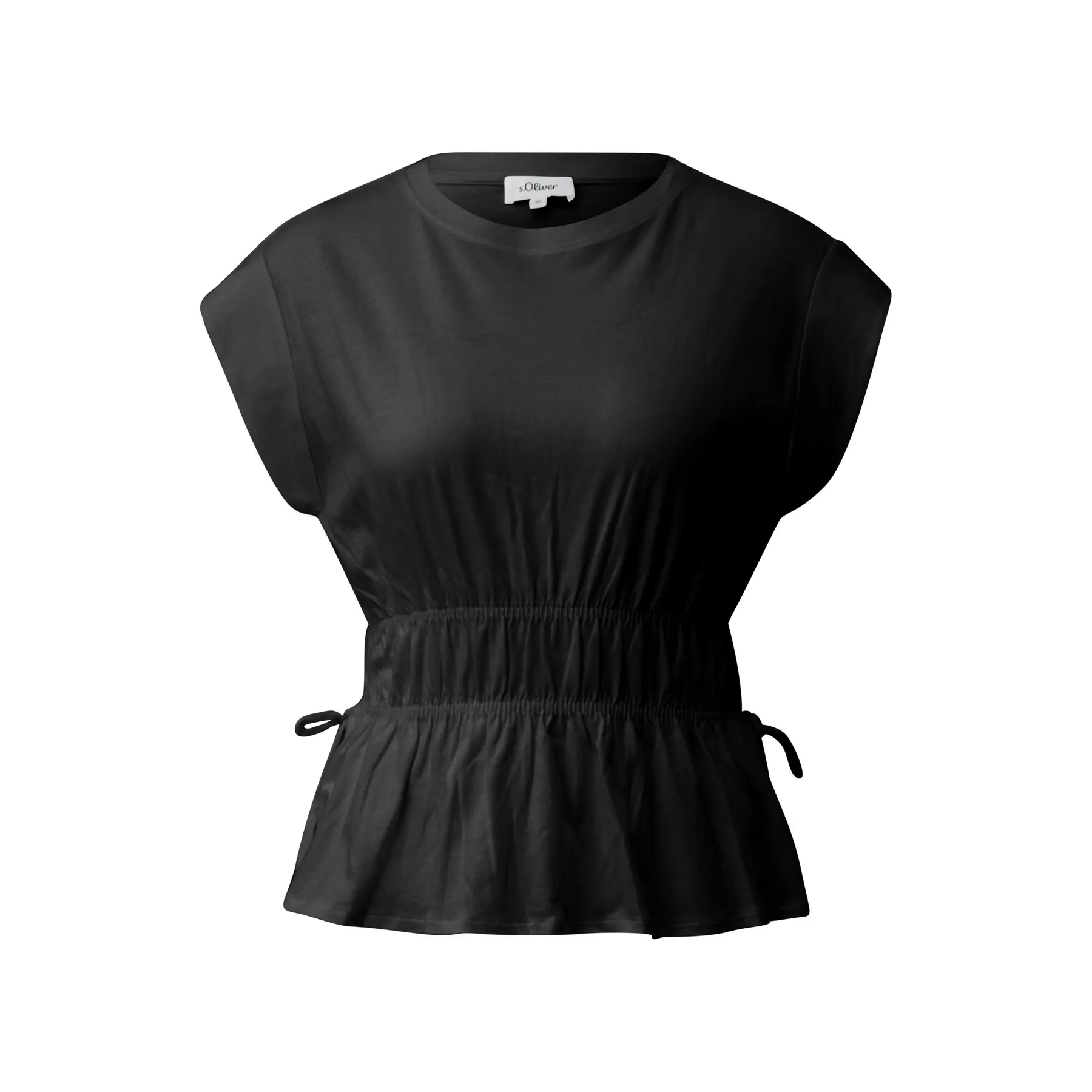 Ärmelloses Jersey T-Shirt mit Rundhalsausschnitt und Kordelzug für Damen s.Oliver
