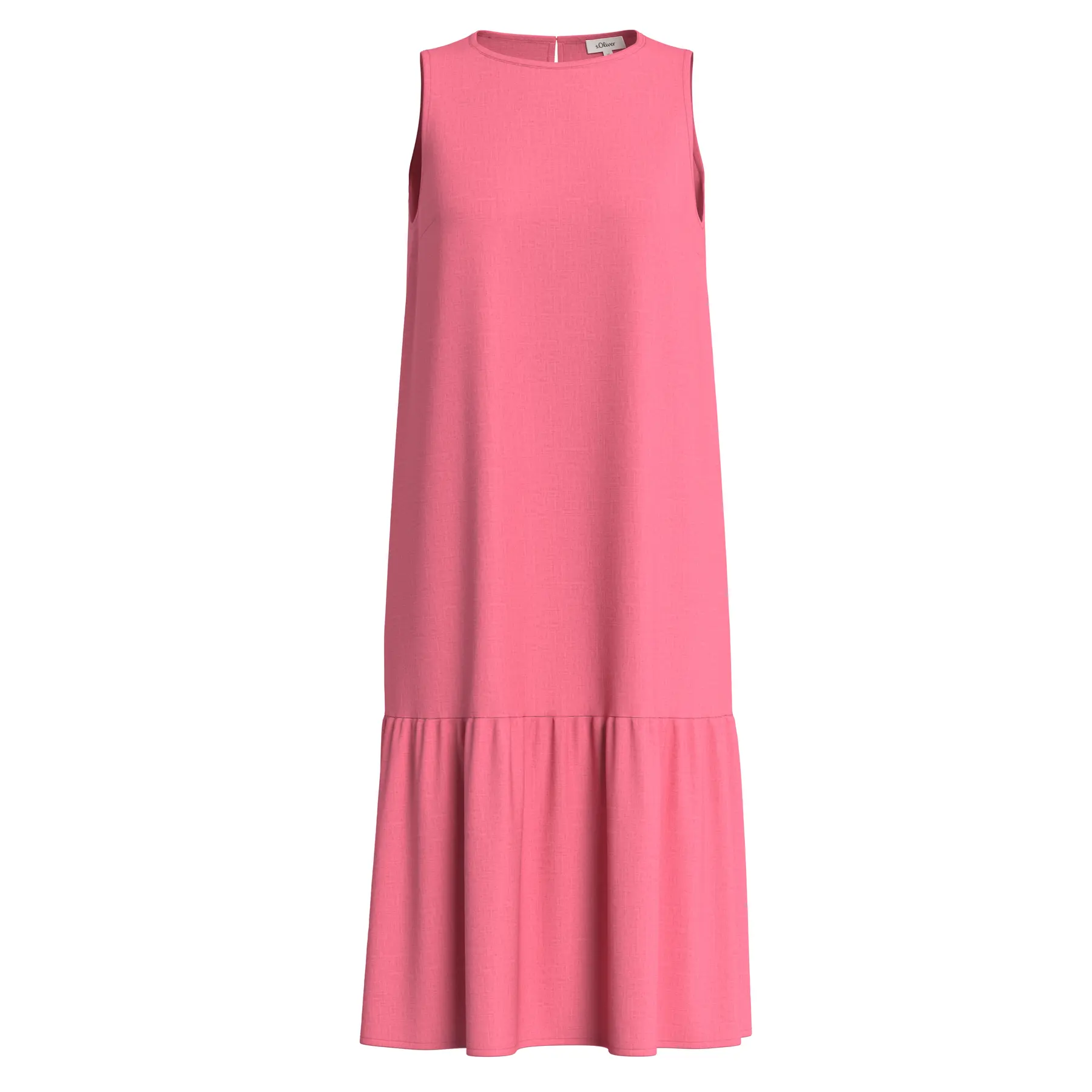 Ärmelloses Kleid aus bedruckter Viskose mit Raffung Damen s.Oliver