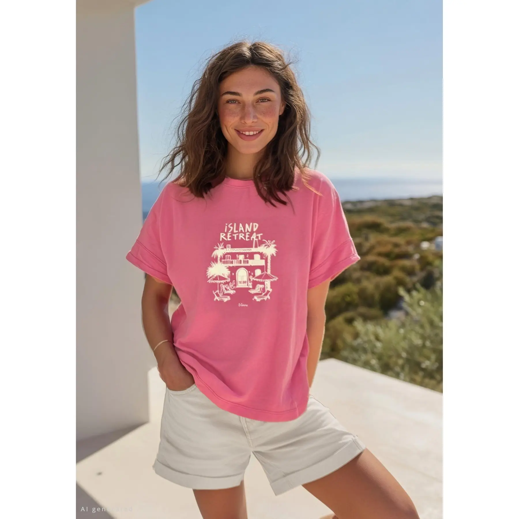 Ärmelloses T-Shirt aus Baumwolljersey mit Druck auf der Vorderseite Rundhals lockerer Schnitt Damen s.Oliver