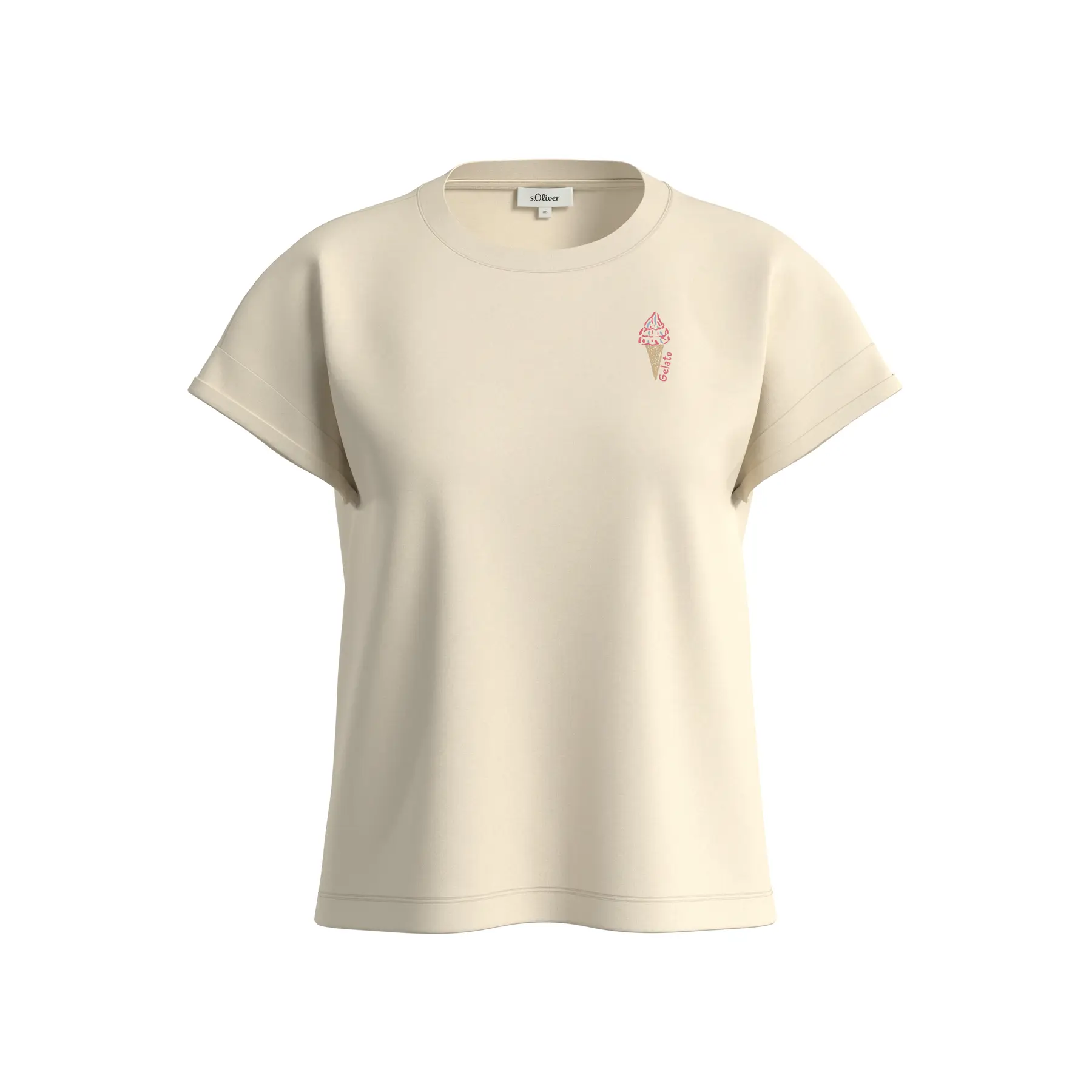Ärmellos Shirt aus Baumwoll-Jersey mit Druck vorne Damen s.Oliver