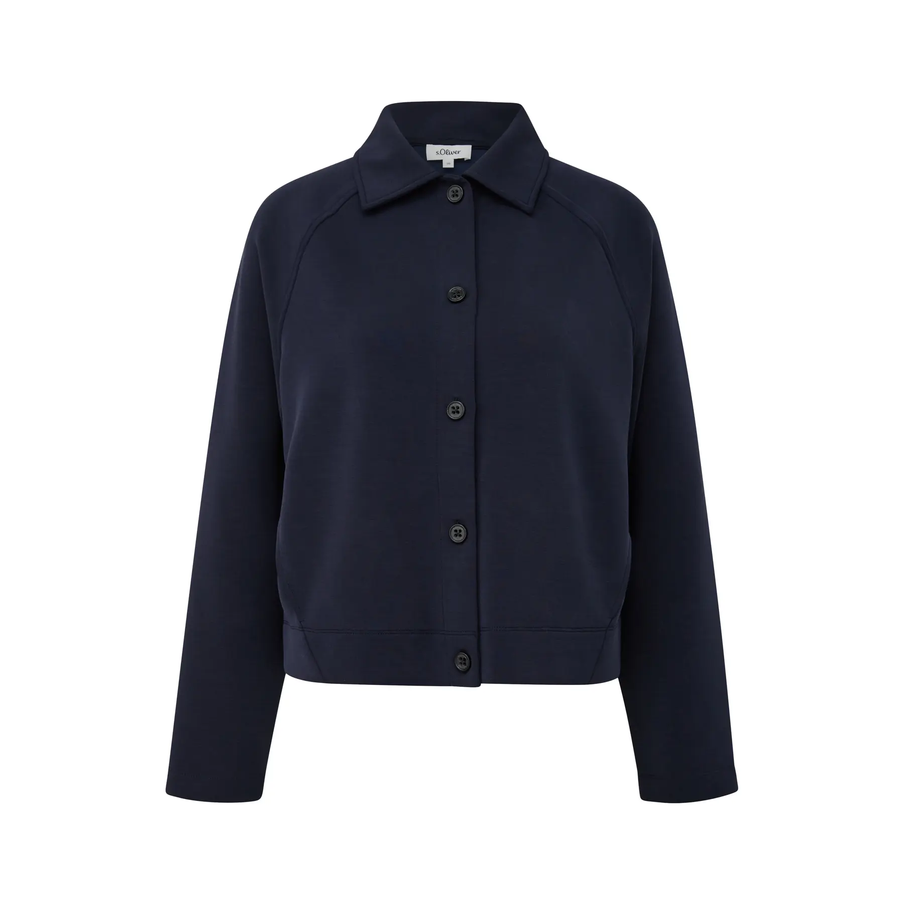 Kurzes Scuba Sweatshirt mit Knöpfen für Damen s.Oliver