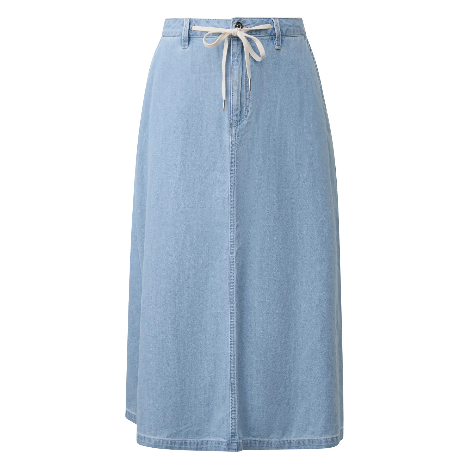 Hochtaillierte Midi-Jeansrock mit Gürtelschlaufen weiter Beinschnitt Damen s.Oliver