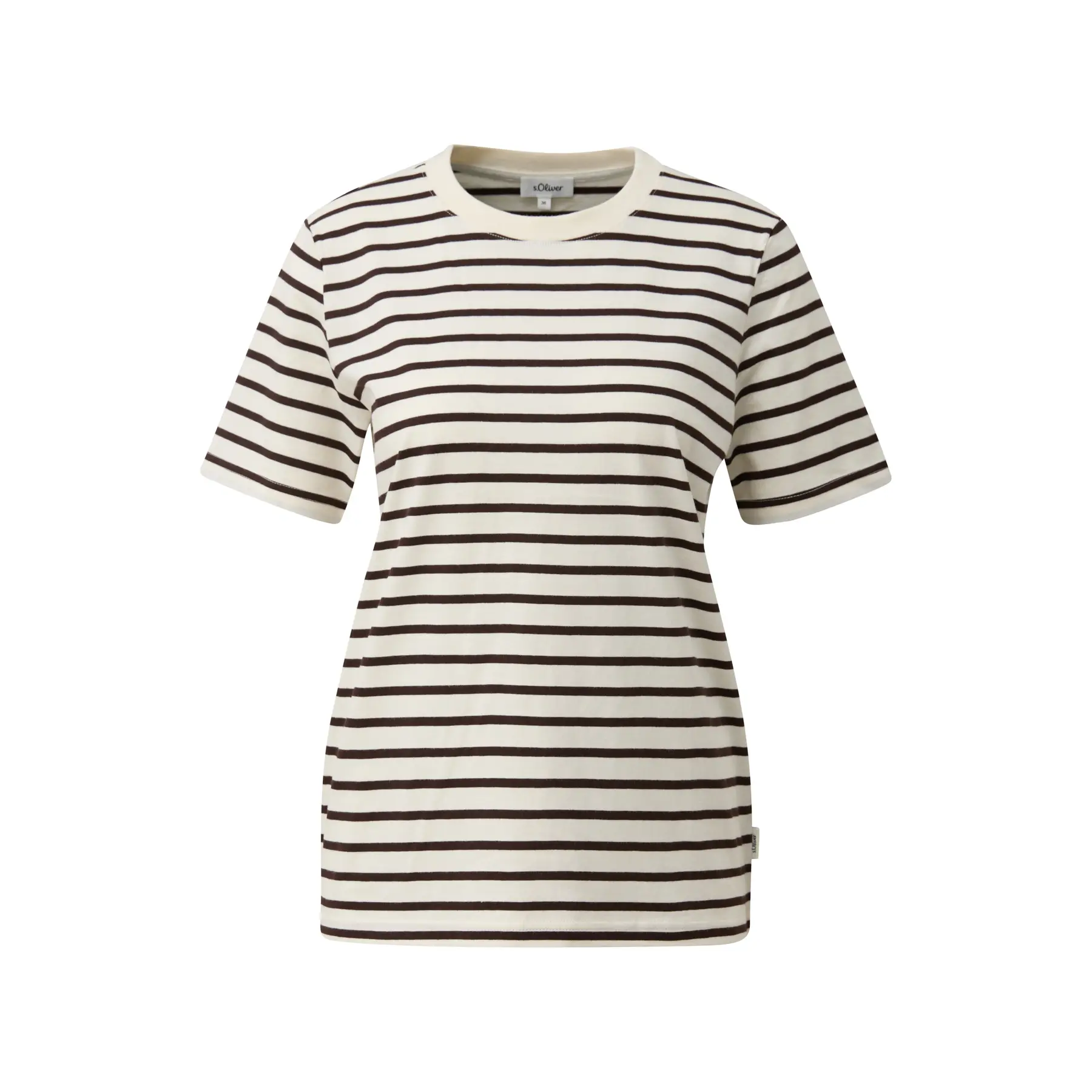 T-shirt con etichetta scudetto taglio classico donna