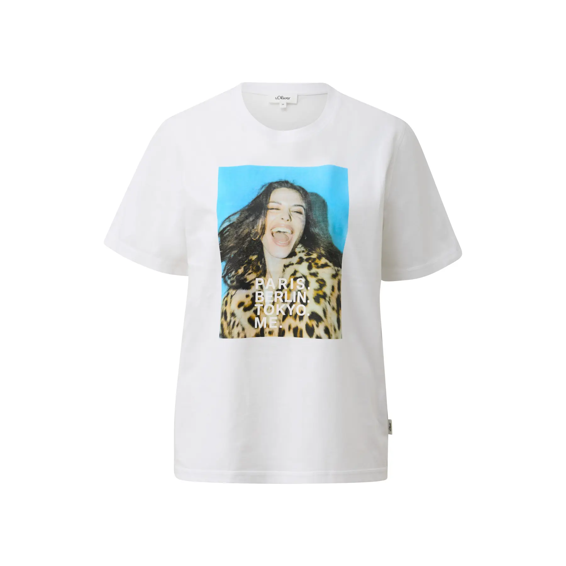 T-shirt taglio rilassato con stampa frontale donna