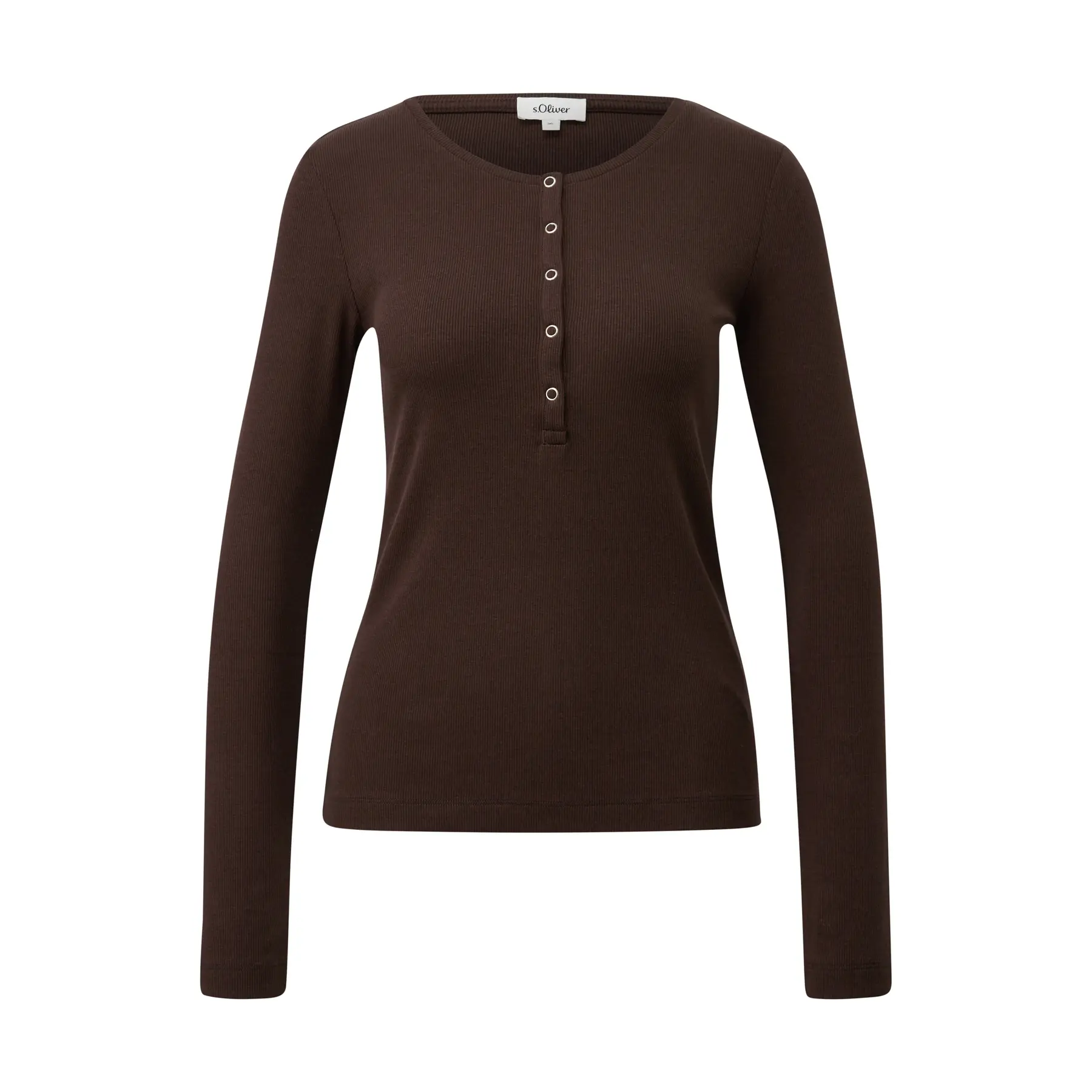 T-shirt aderente con bottoni a pressione donna