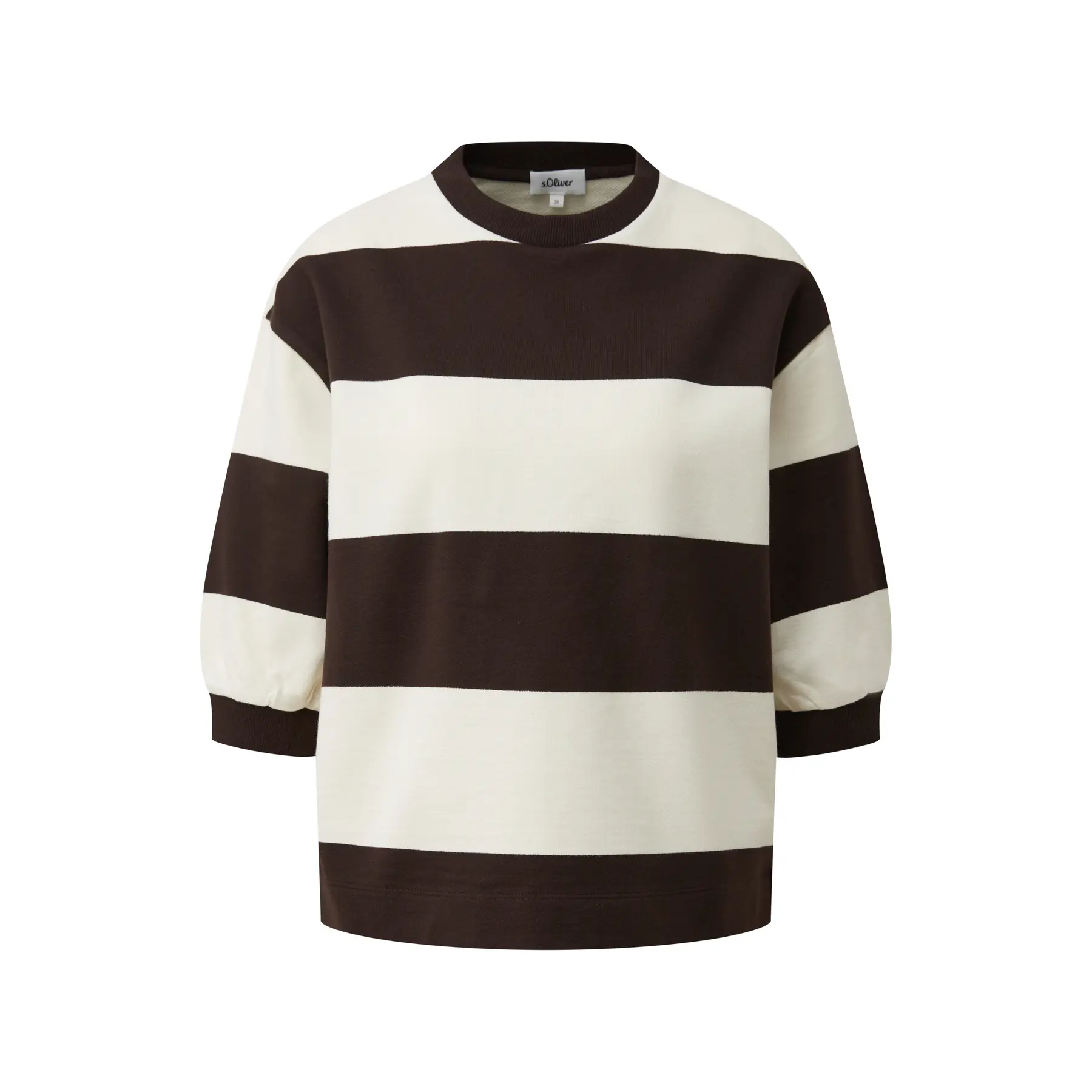Losse Fit Sweatshirt met Pofmouwen en Strepen Dames s.Oliver