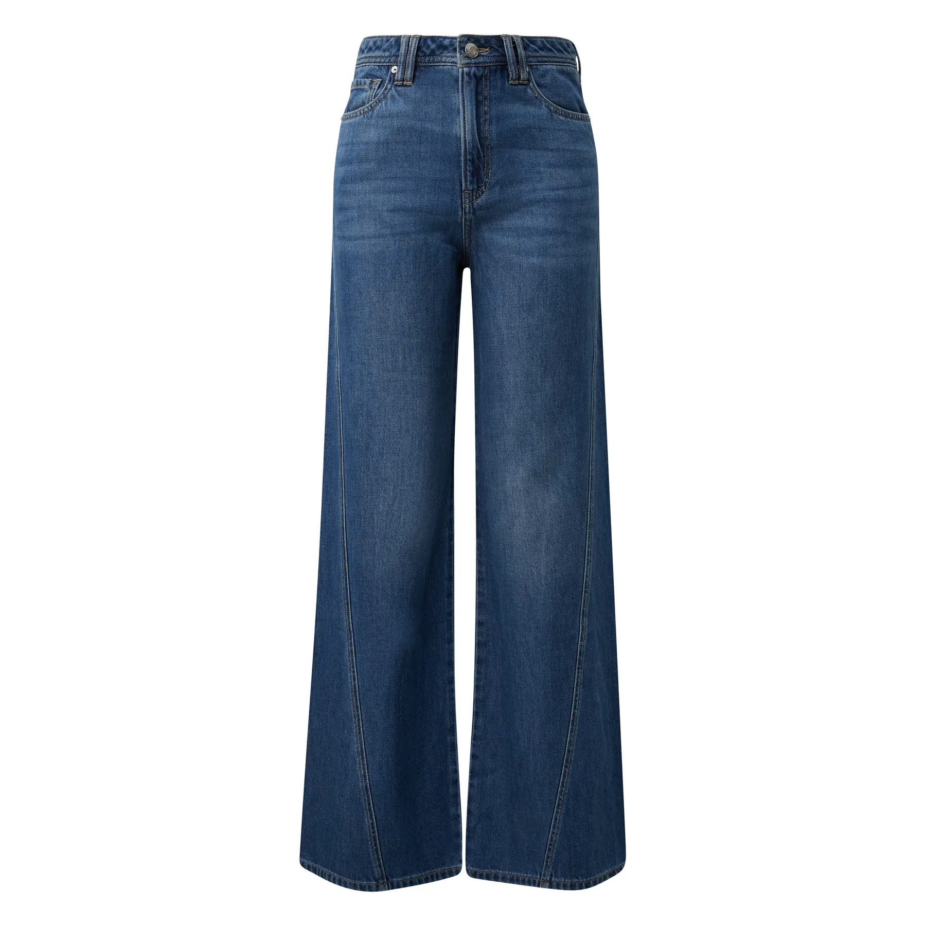 Jeans a vita alta taglio classico gamba larga donna  Suri