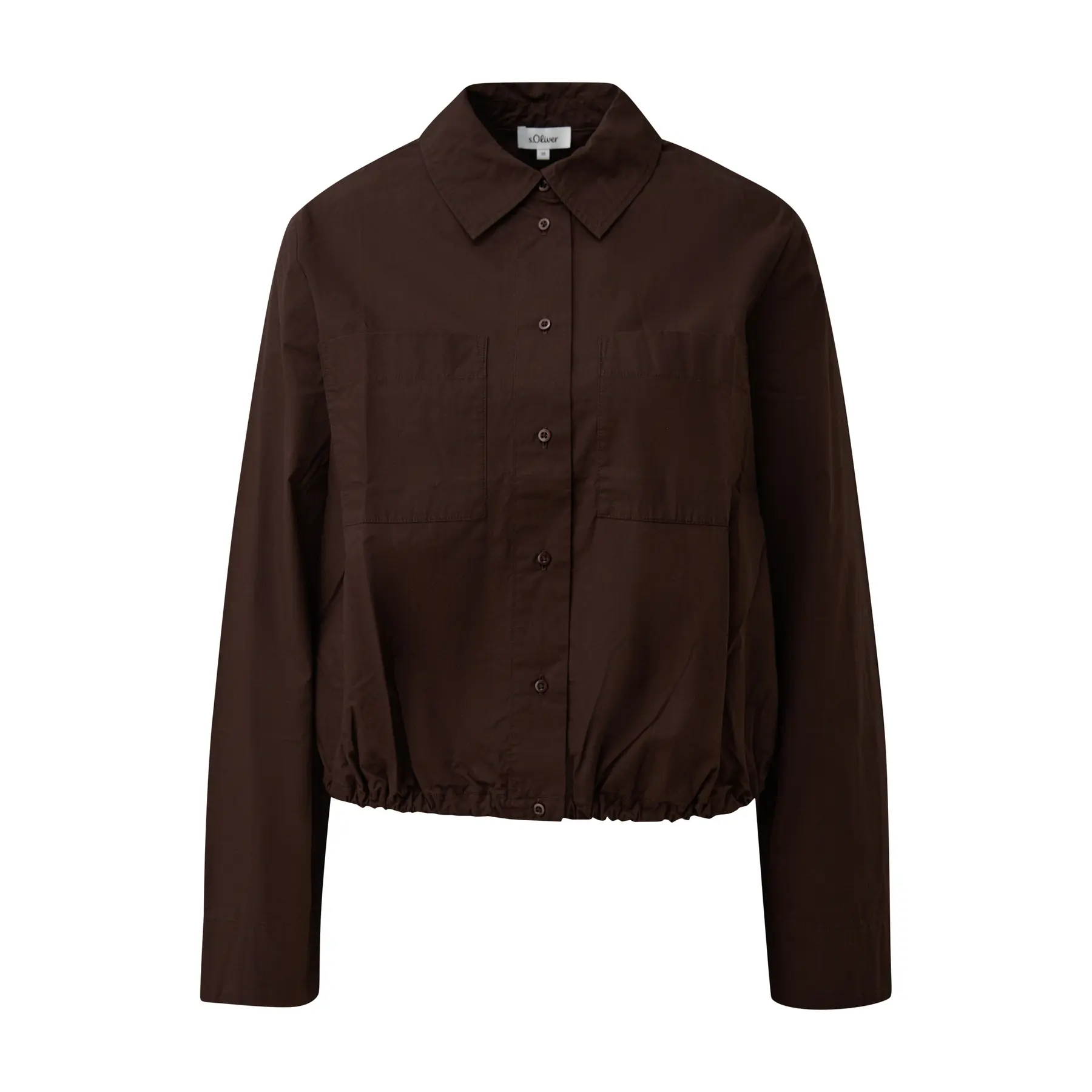 Blusa a collet camicia con taschino taglio casual donna
