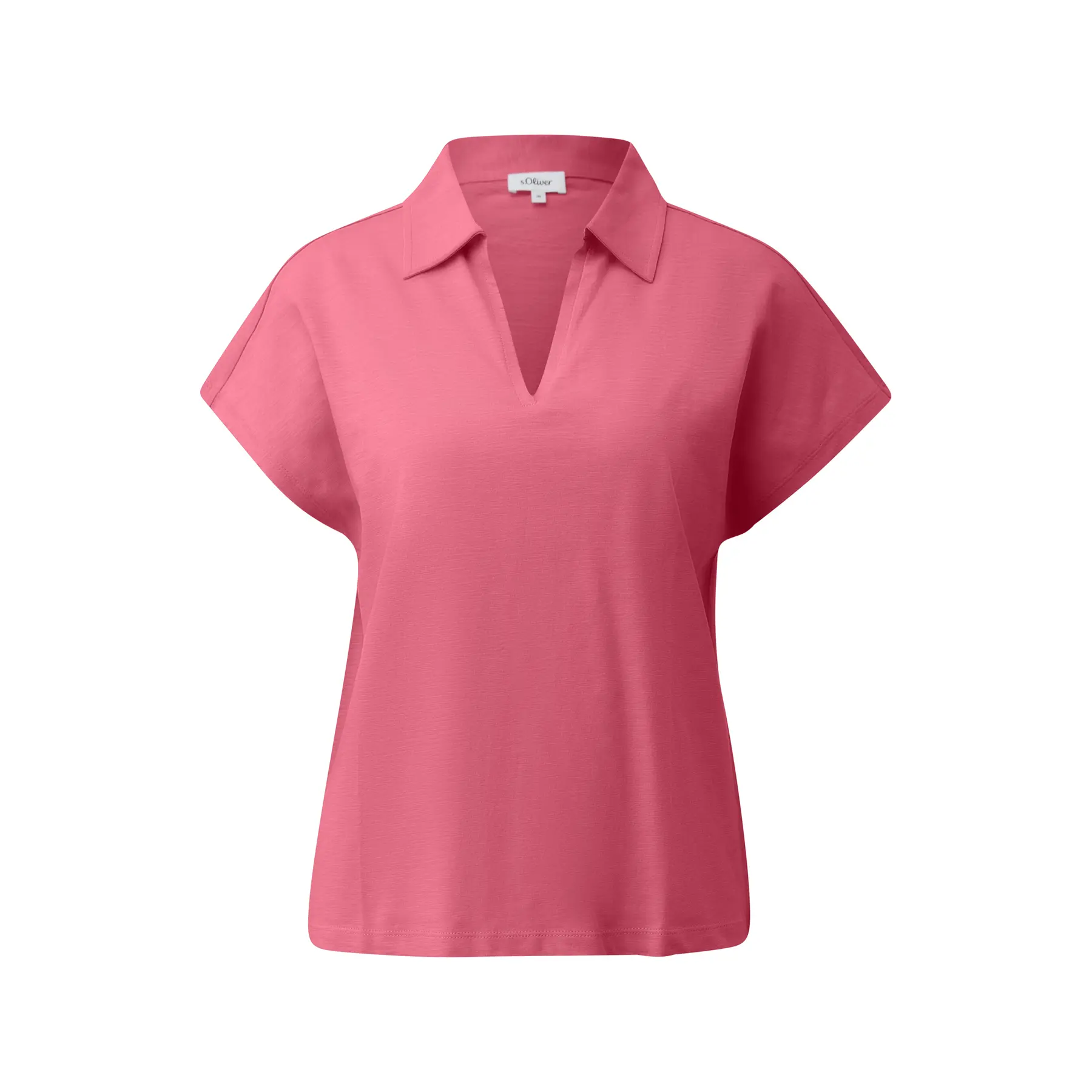 Ärmelloses Poloshirt aus gemeliertem Jersey, lässiger Schnitt für Damen s.Oliver