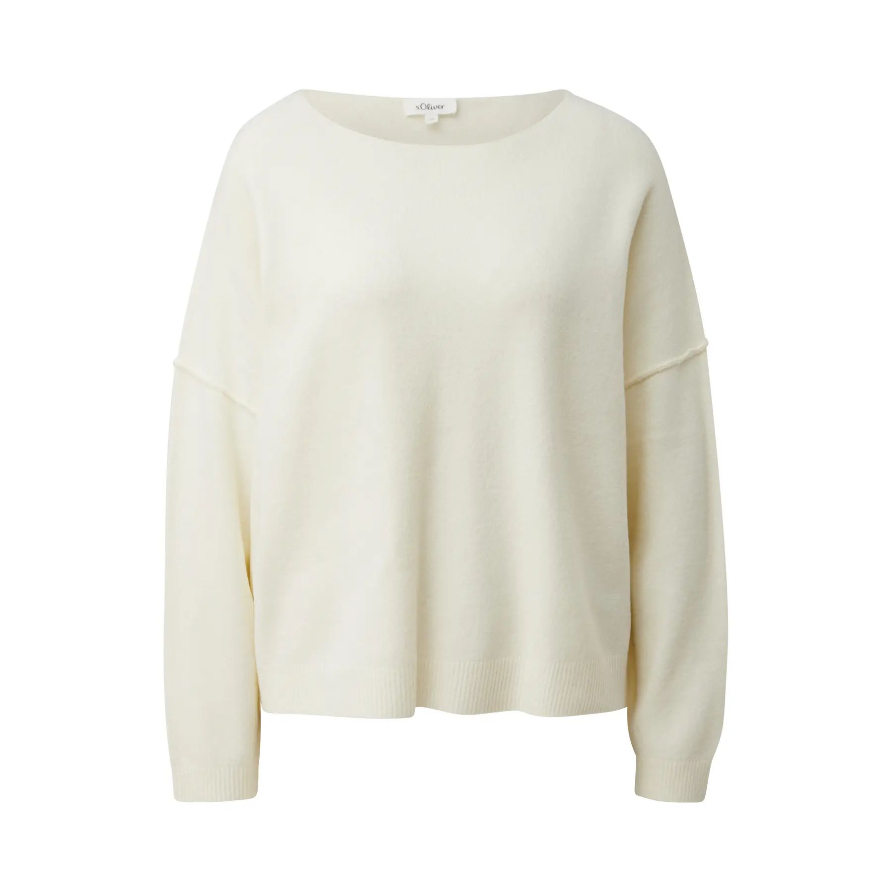 Maglione a collo barca taglio casual modello donna