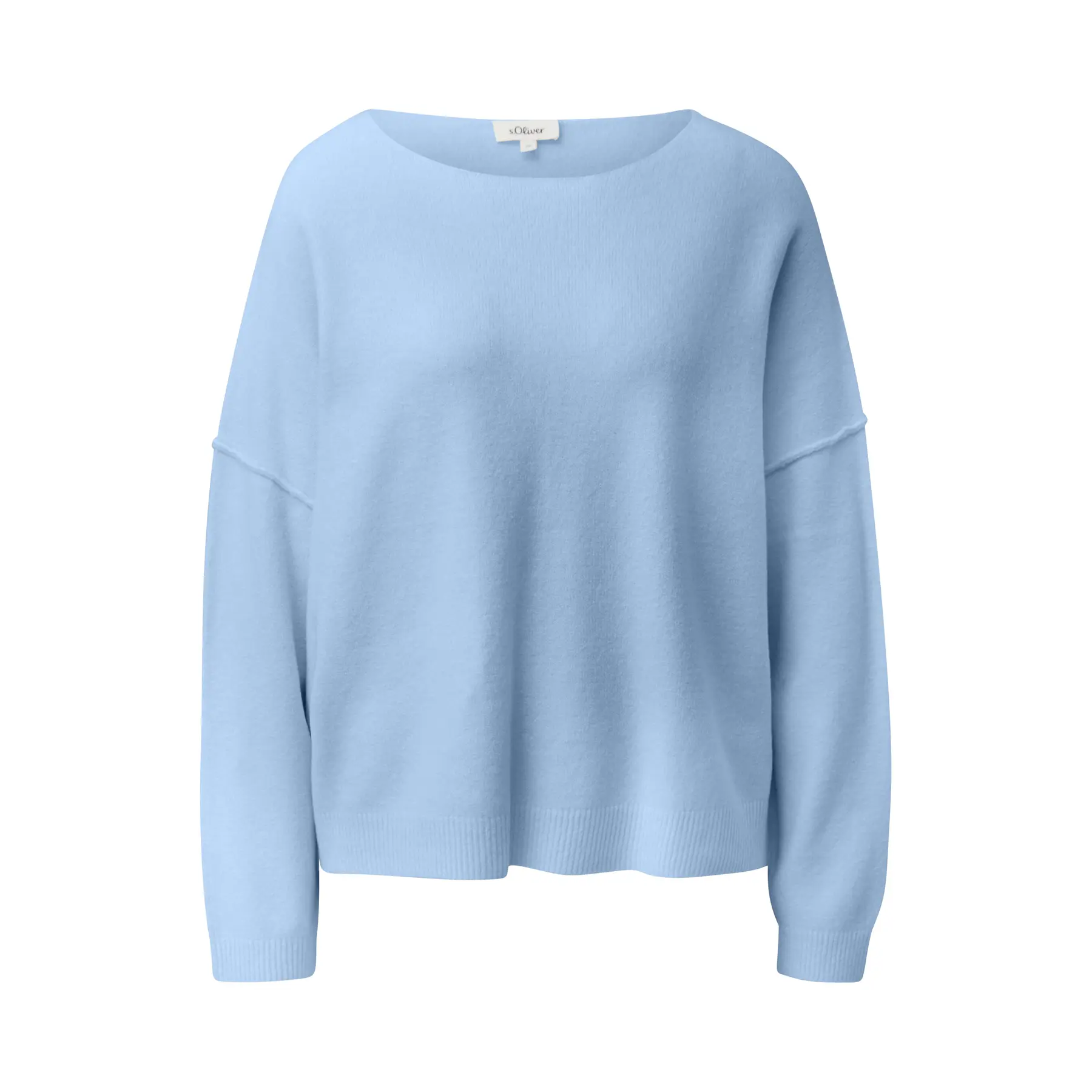 Maglione a collo barca taglio casual modello donna
