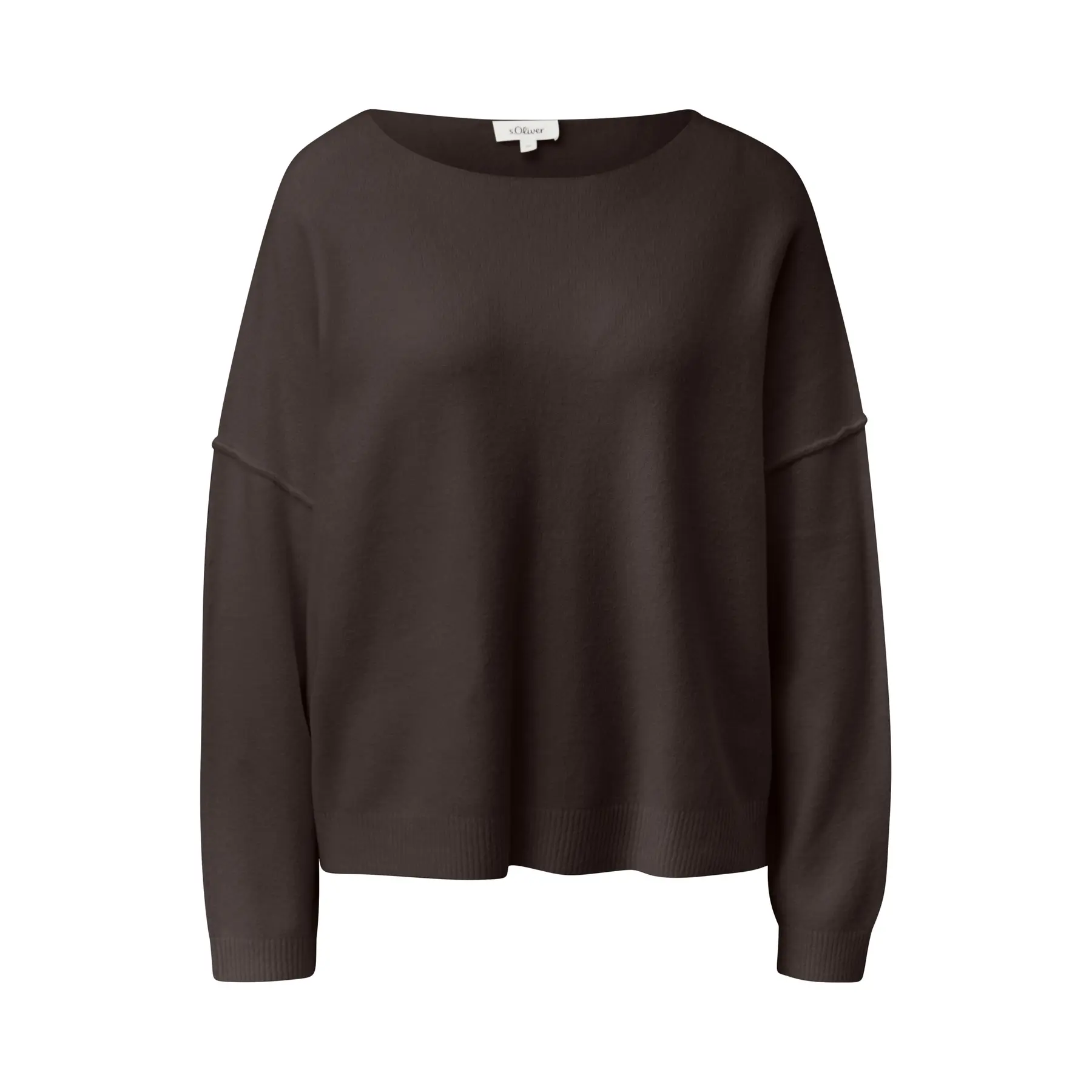 Maglione a collo barca taglio casual modello donna