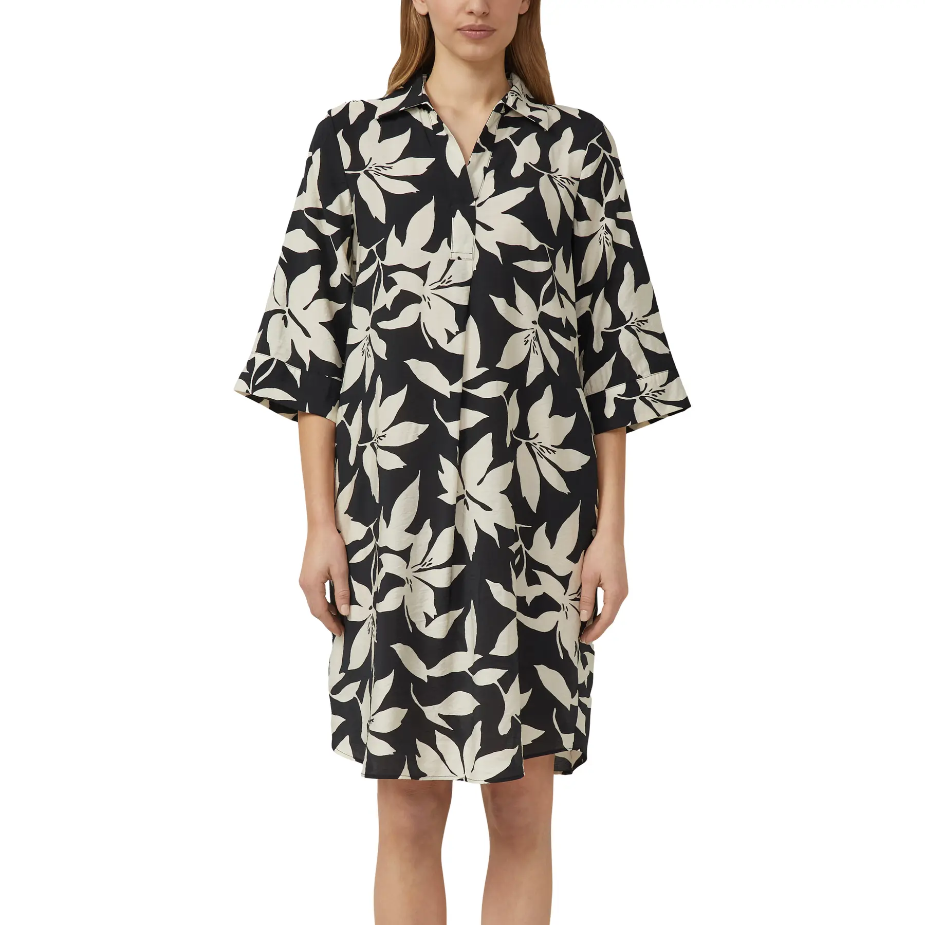 Musterkleid aus gemischter Viskose mit Taschen Damen s.Oliver