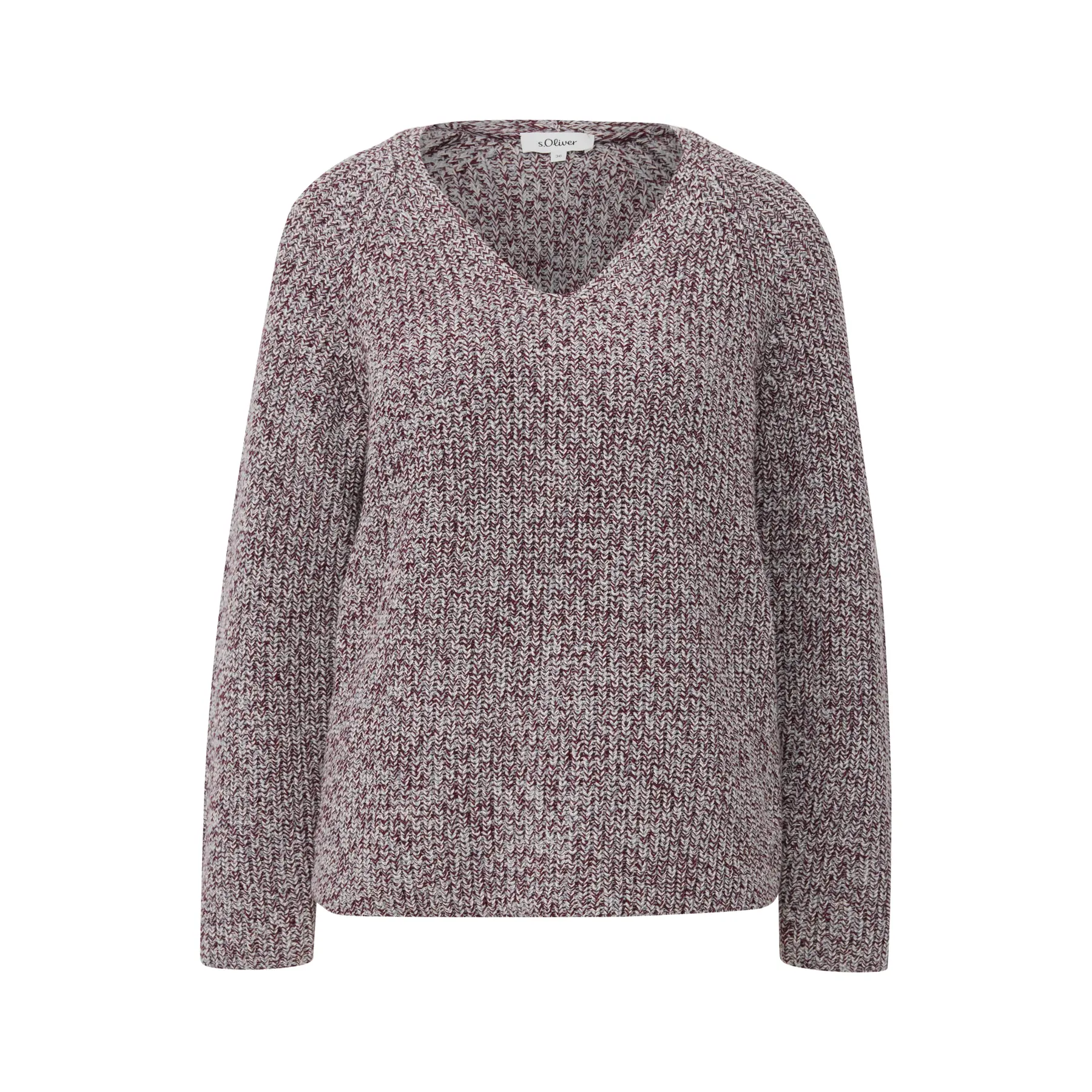 Maglione a collo a V e maniche raglan donna
