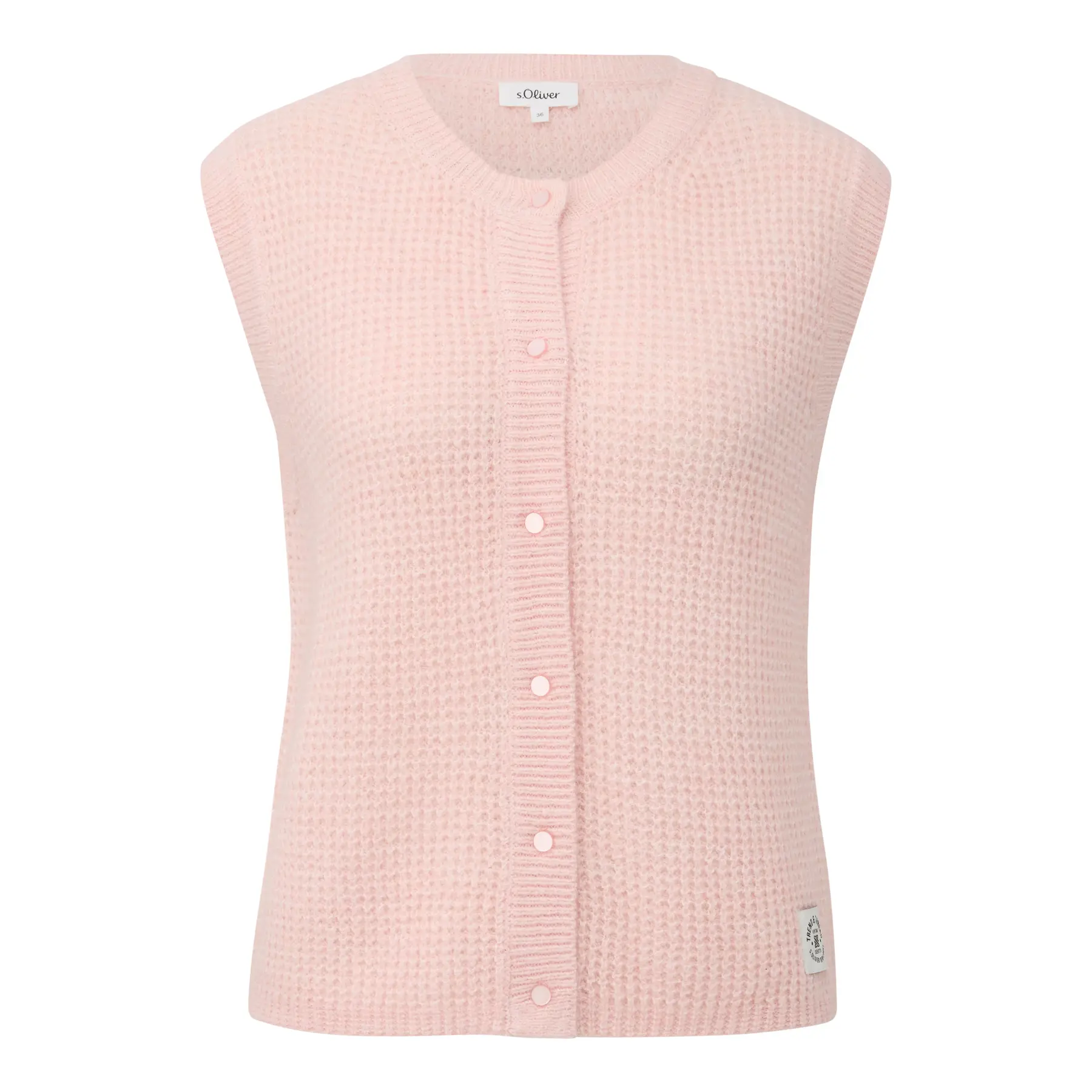 Pull in maglia da infilare con patta di bottoni donna